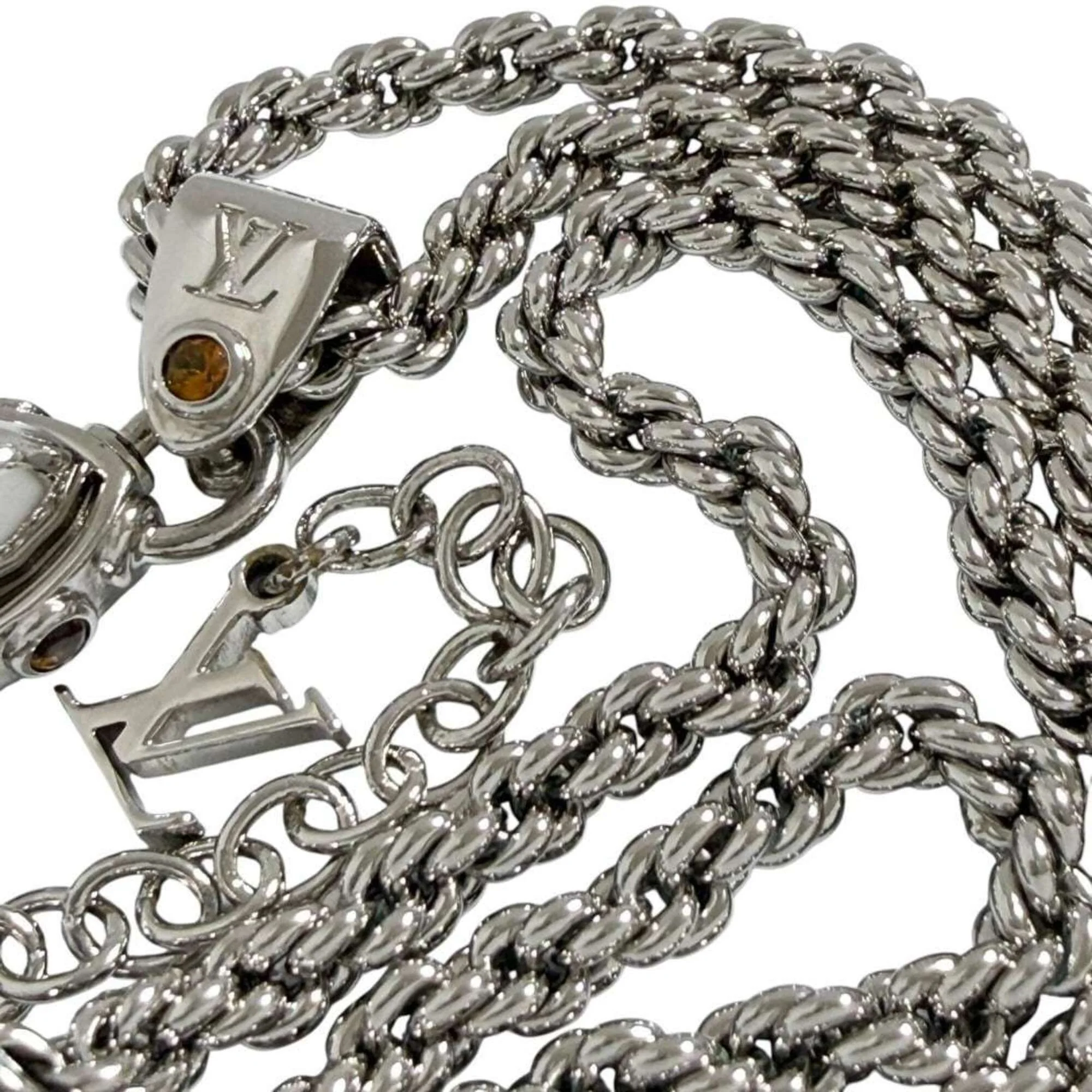 Pendant Necklace Metal and Rhinestone - Image 5