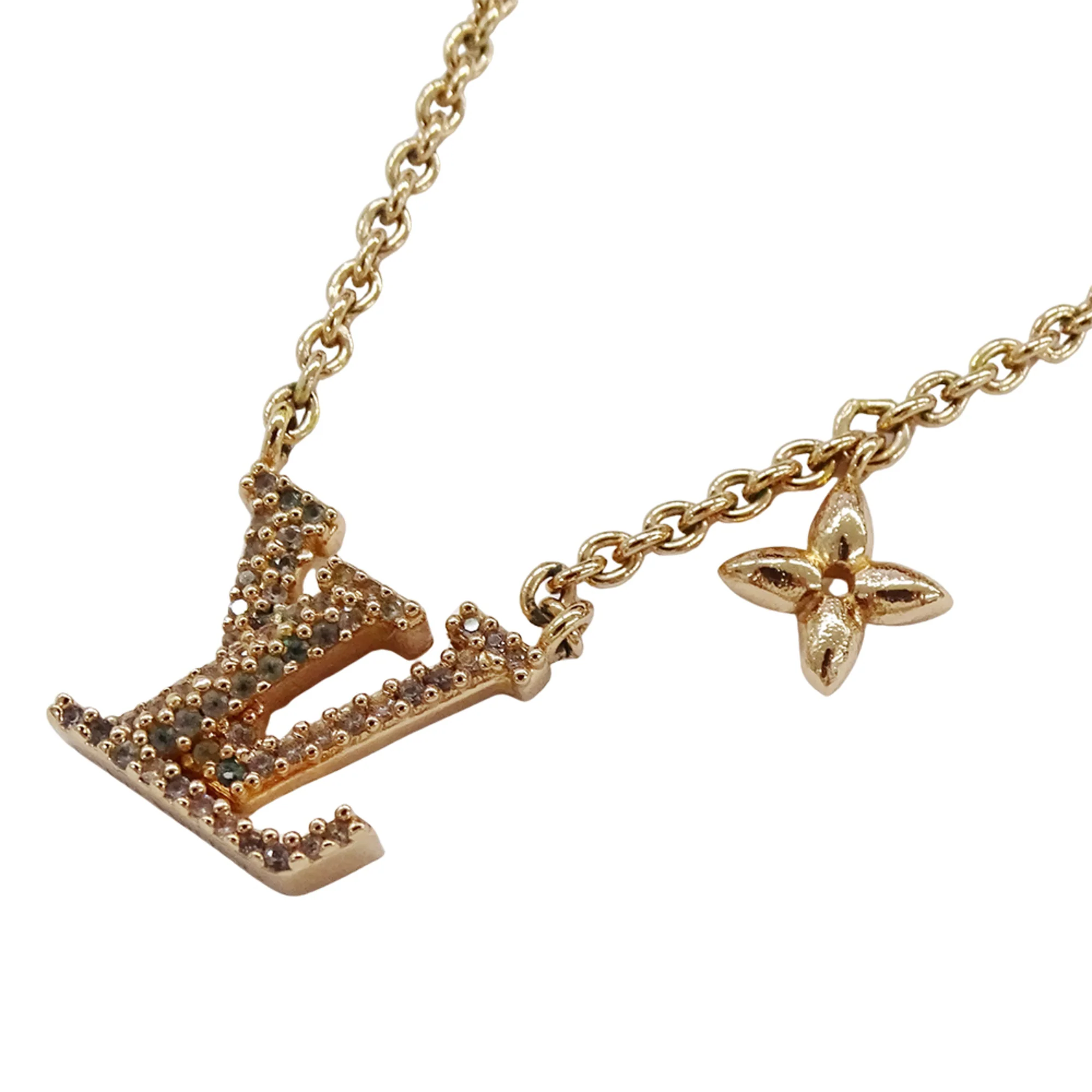 Pendant Necklace Pink Gold