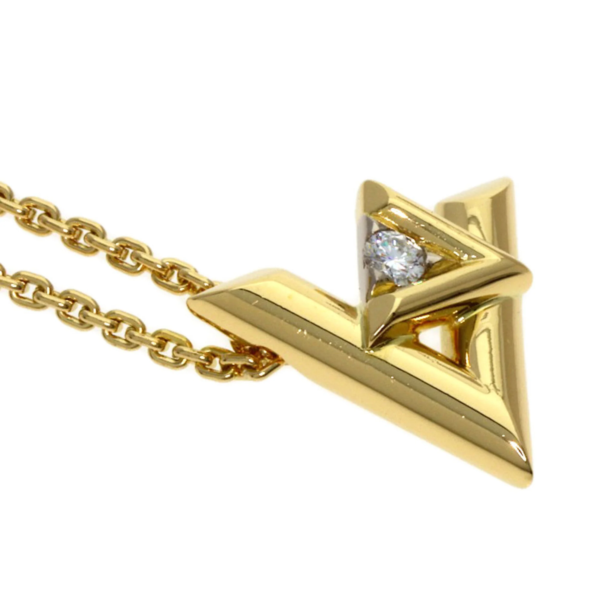 Volte One Pendant Necklace 18K Yellow Gold with Diamond Mini - Image 7