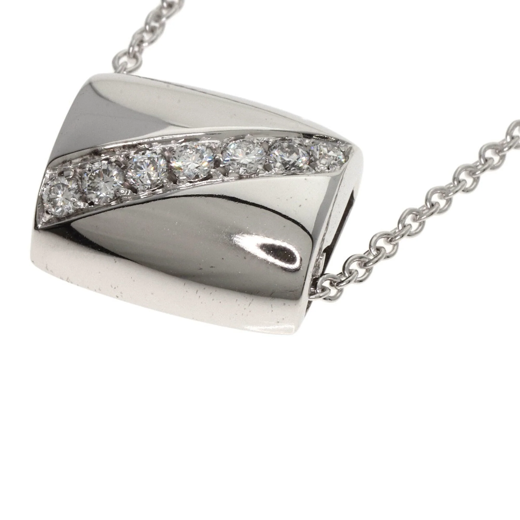 Pendant Necklace 18K White Gold with Diamond - Image 6