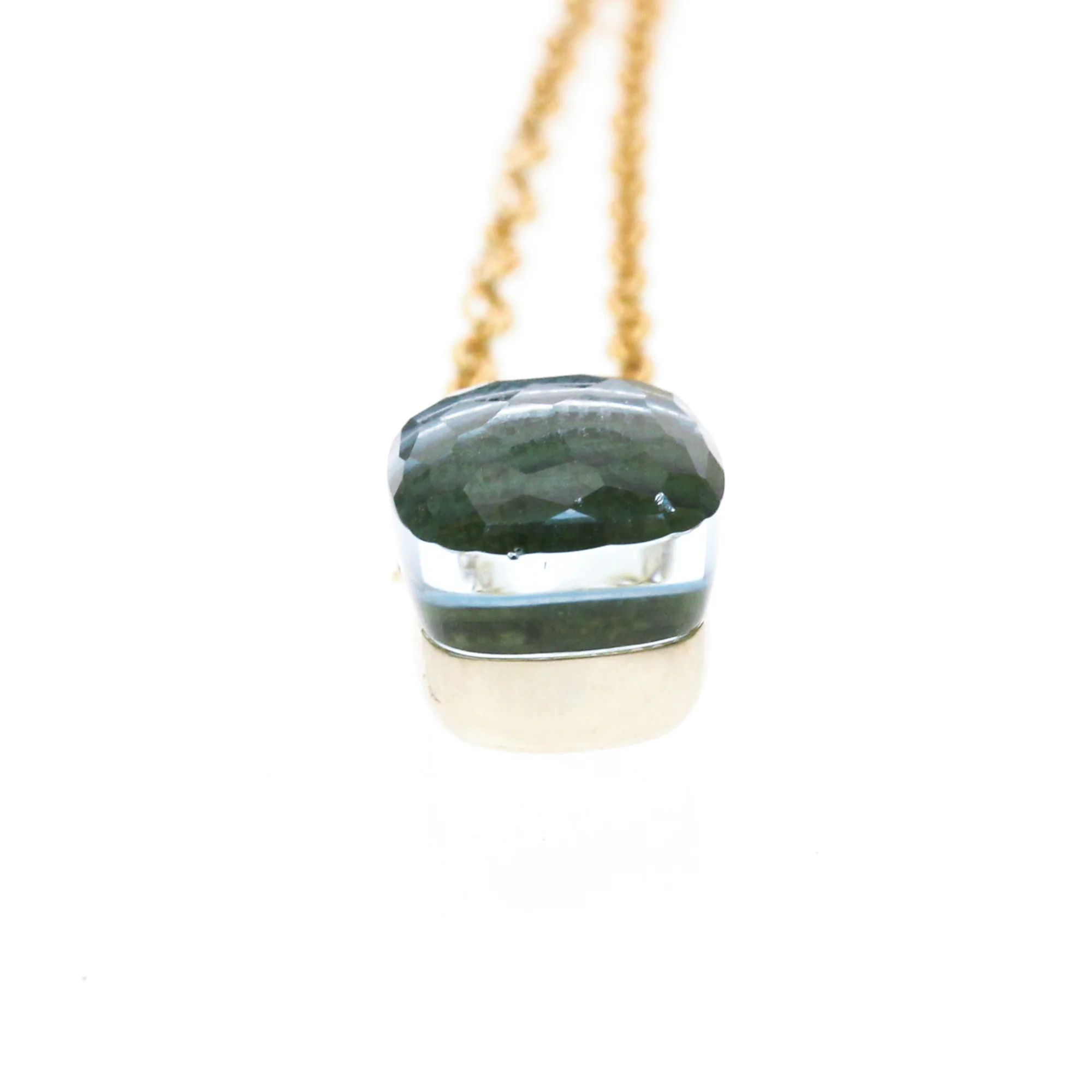 Pendant Necklace 18K Rose Gold with Topaz - Image 4