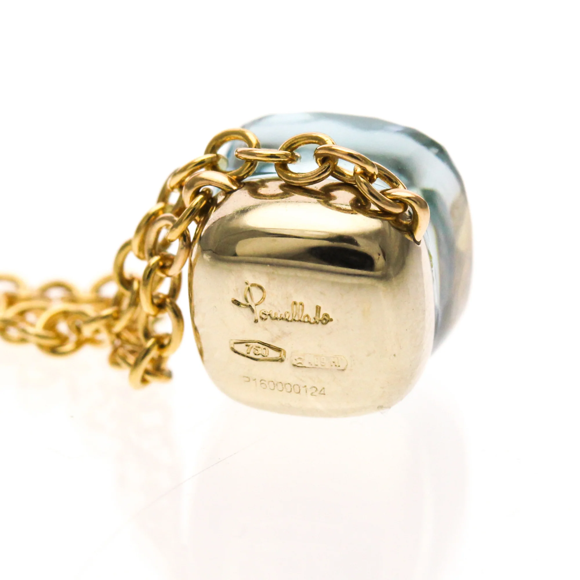 Pendant Necklace 18K Rose Gold with Topaz - Image 7
