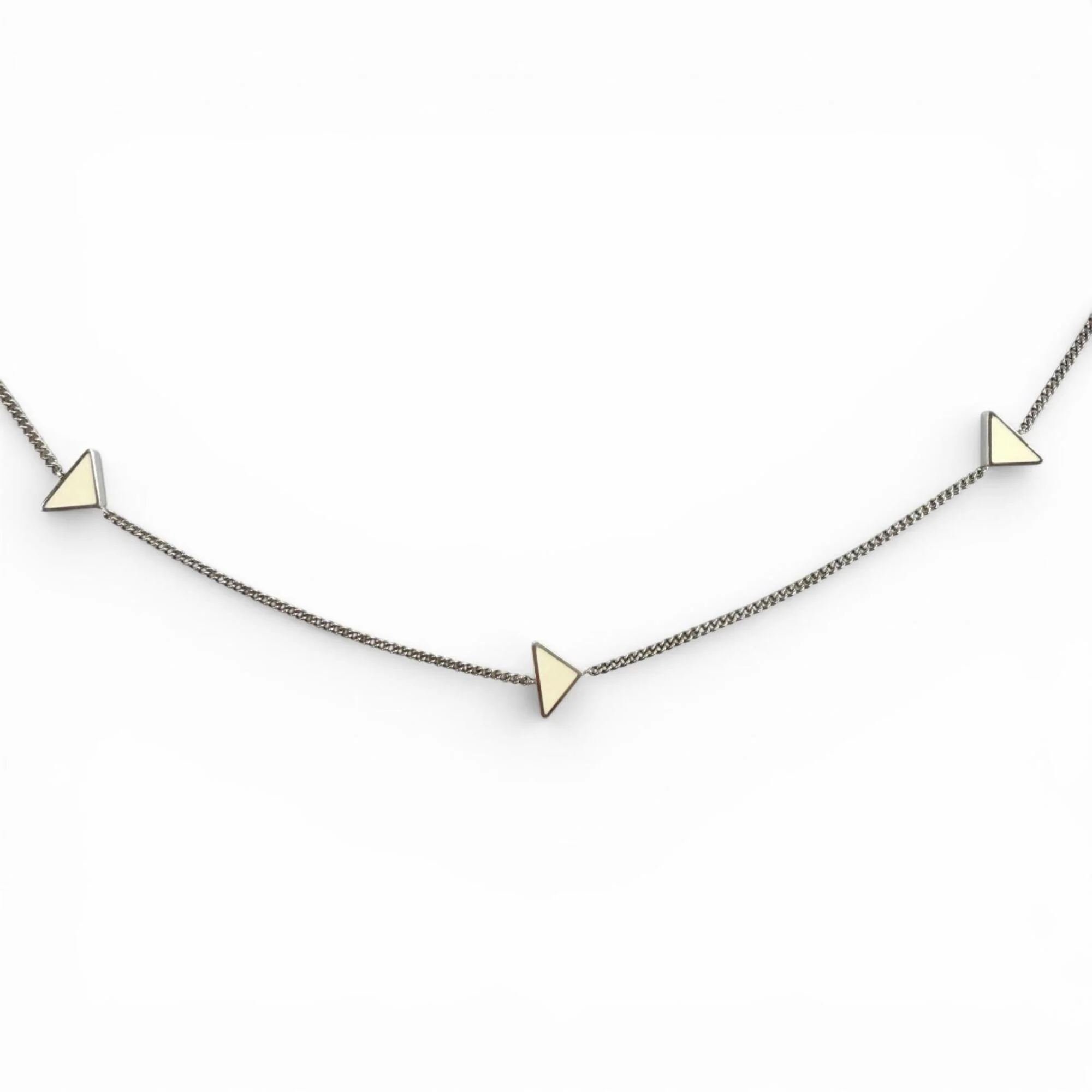 Triangle Pendant Necklace Sterling Silver