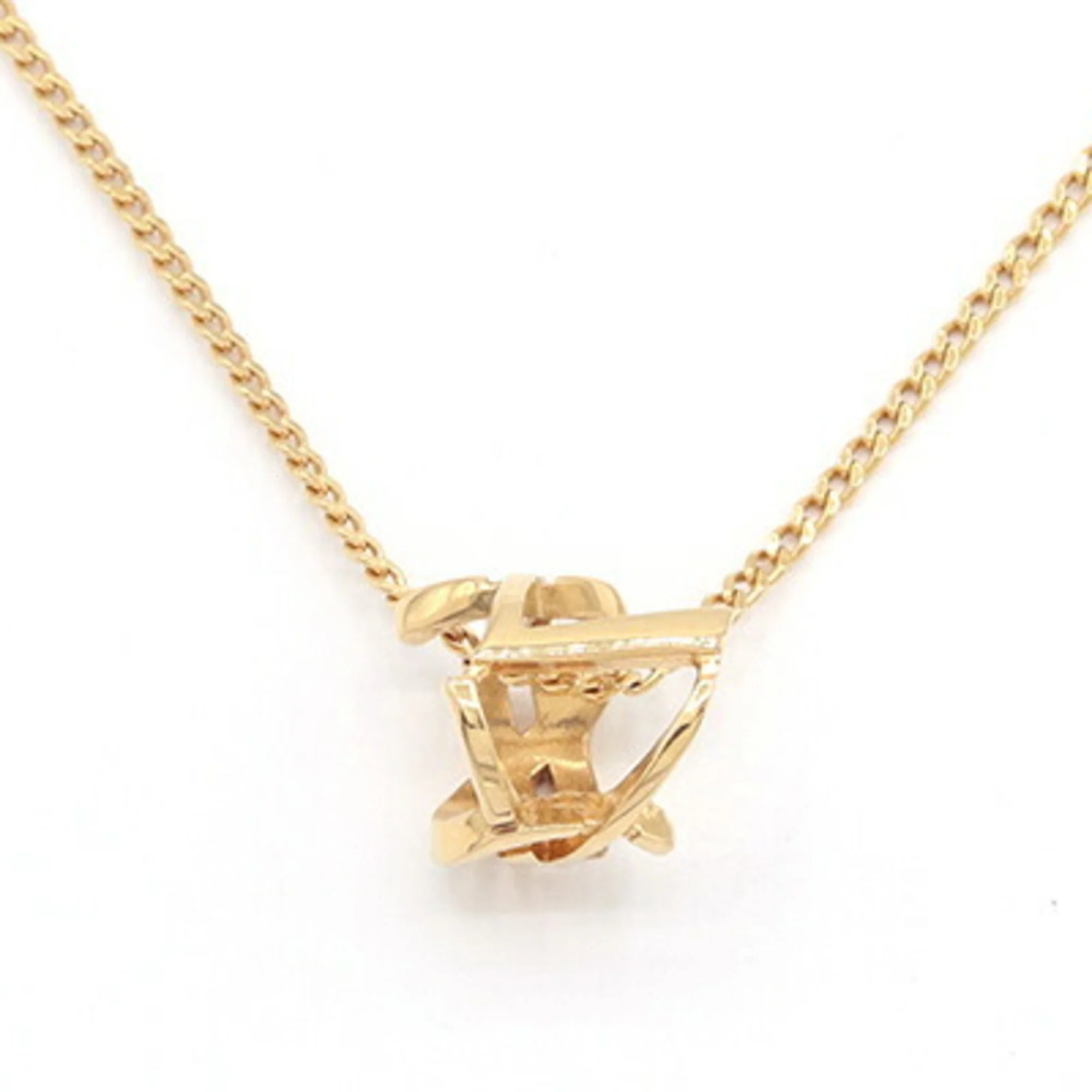 Monogram Twist Pendant Necklace Metal Gold - Image 2