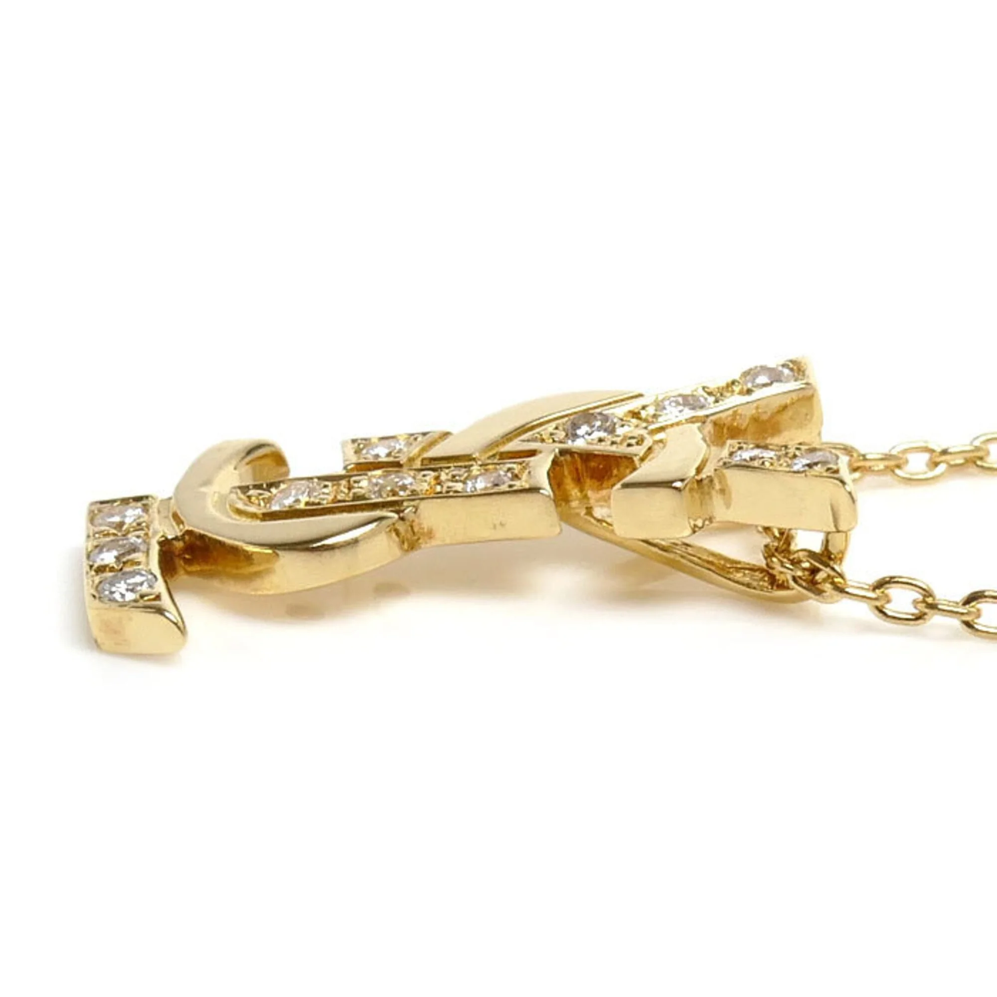 Pendant Necklace 18K Yellow Gold with Diamond - Image 2