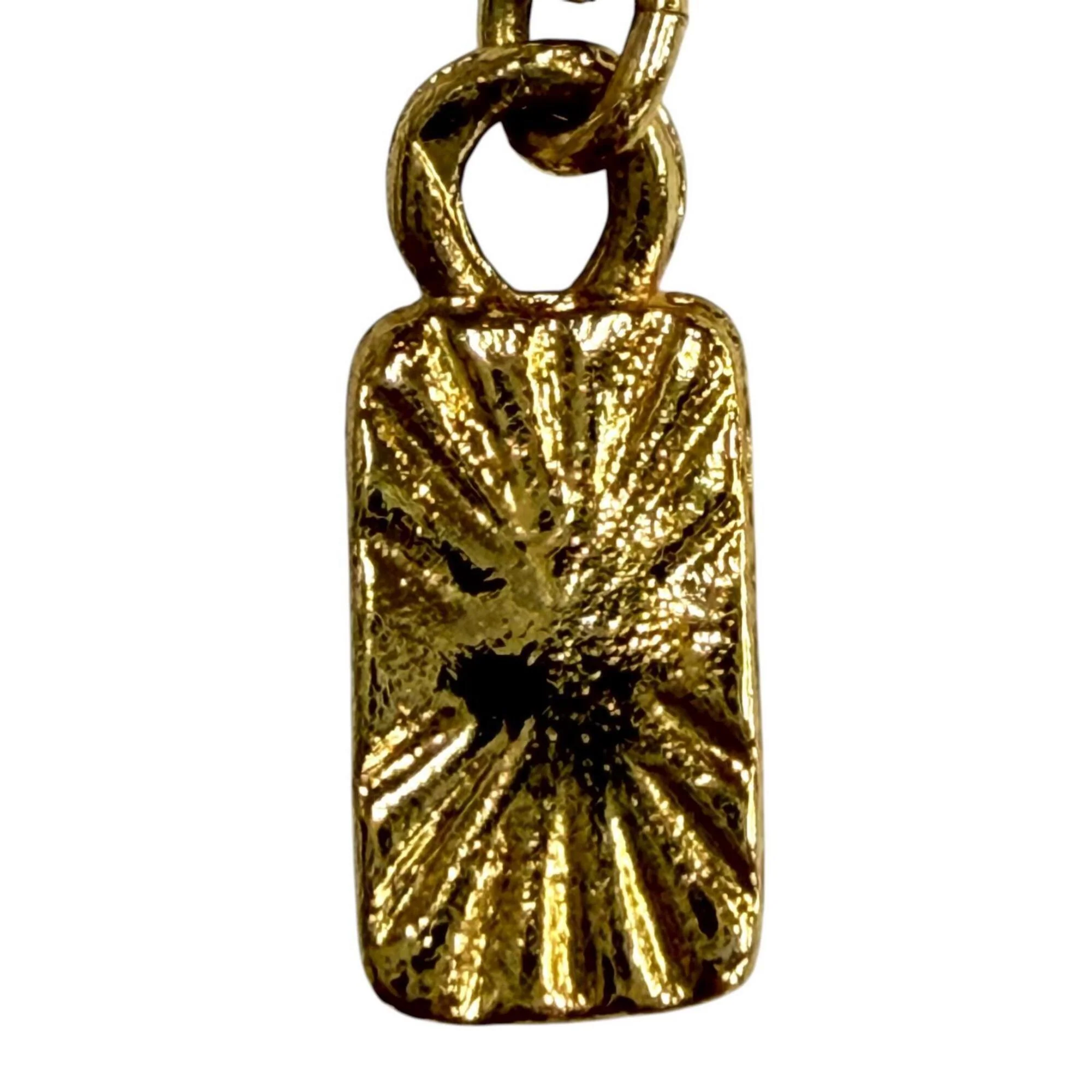Vintage Ball Pendant Necklace Gold - Image 7