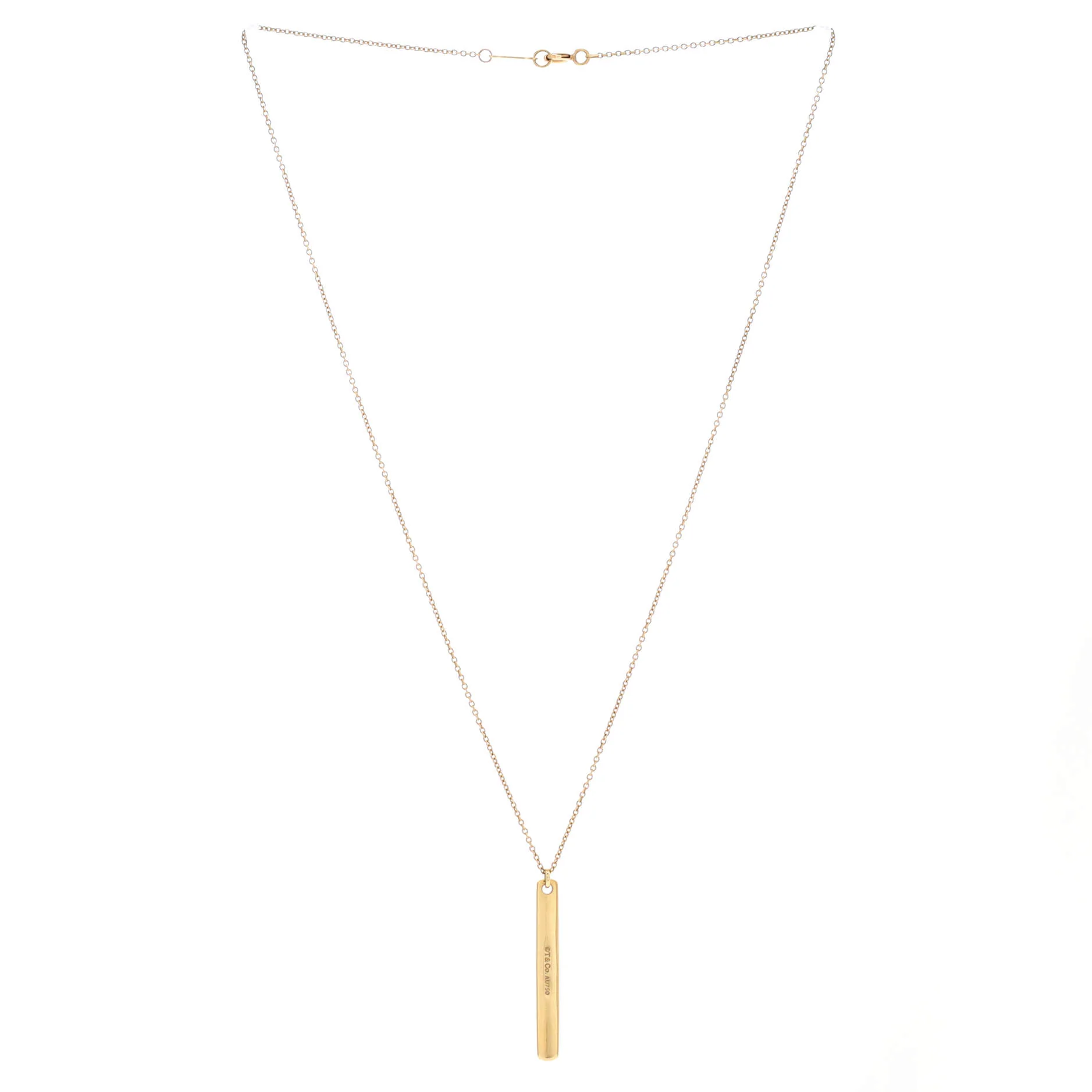 1837 Bar Pendant Necklace 18K Yellow Gold - Image 2