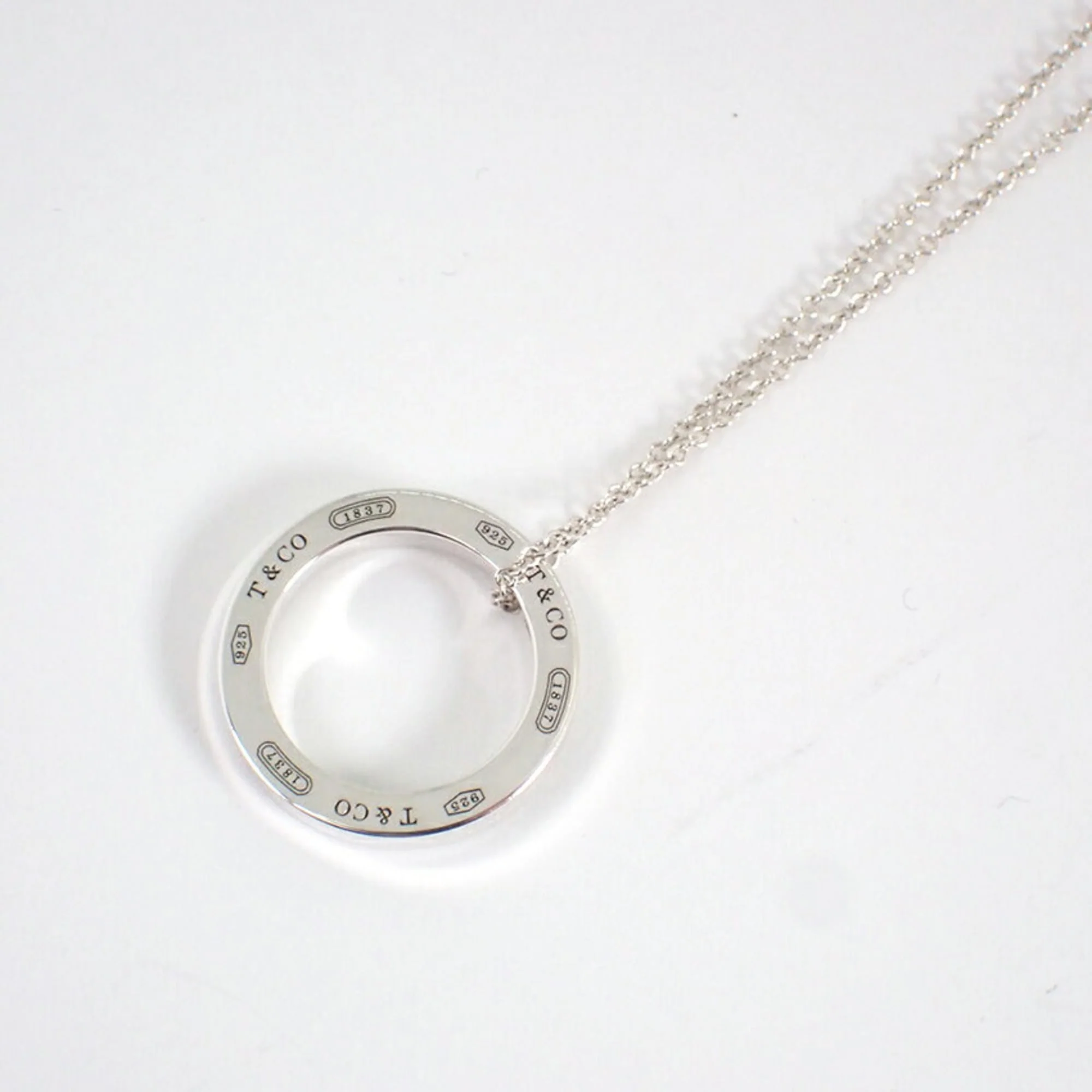 1837 Circle Pendant Necklace Metal and Sterling Silver - Image 7