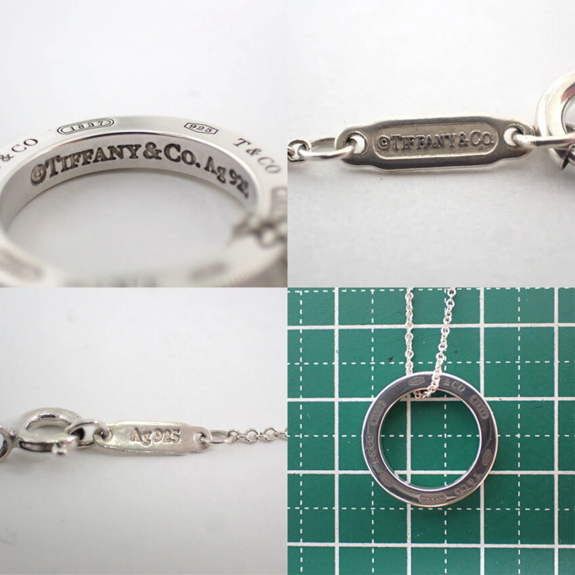 1837 Circle Pendant Necklace Metal and Sterling Silver - Image 9