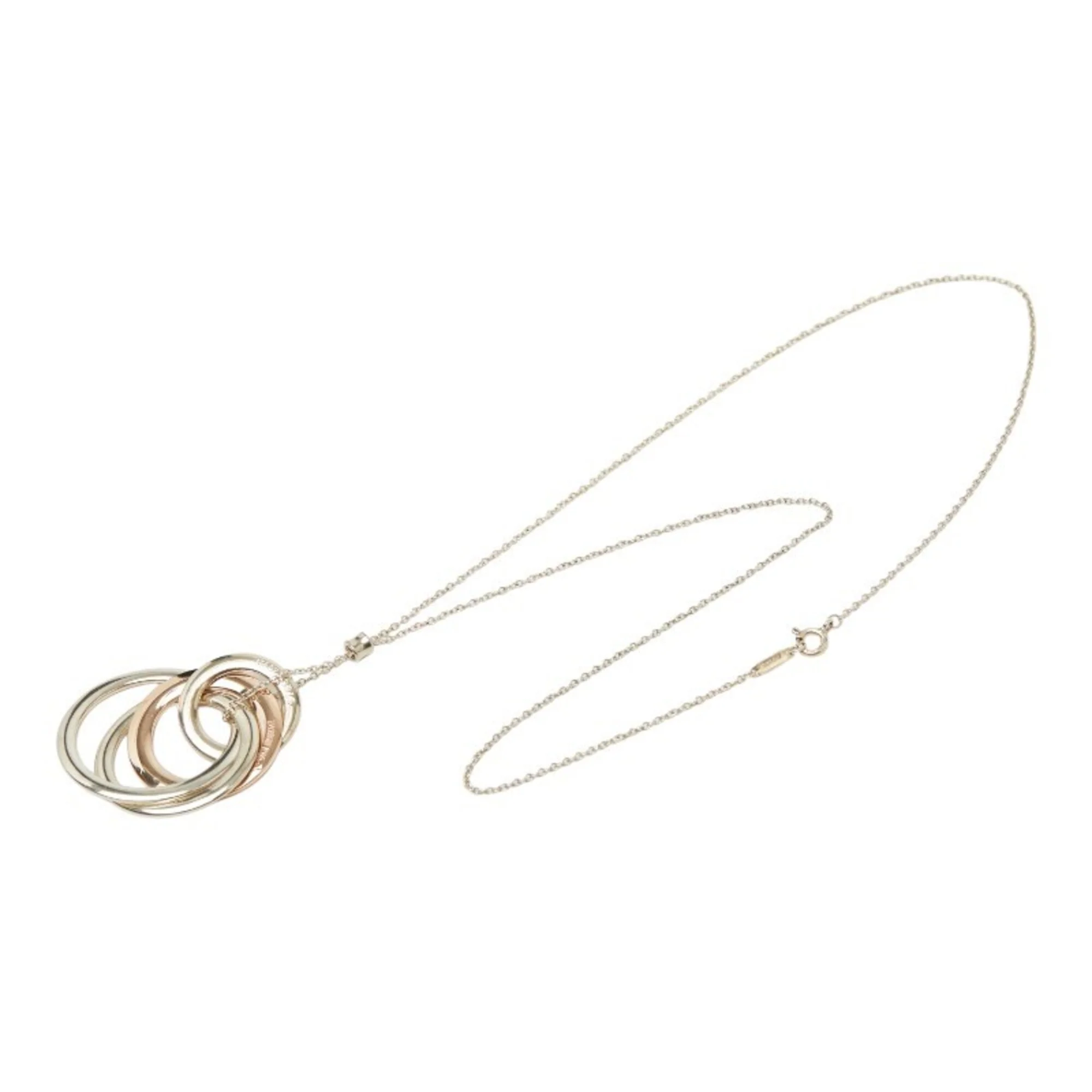 1837 Interlocking Circle Pendant Necklace Metal and Sterling Silver - Image 3