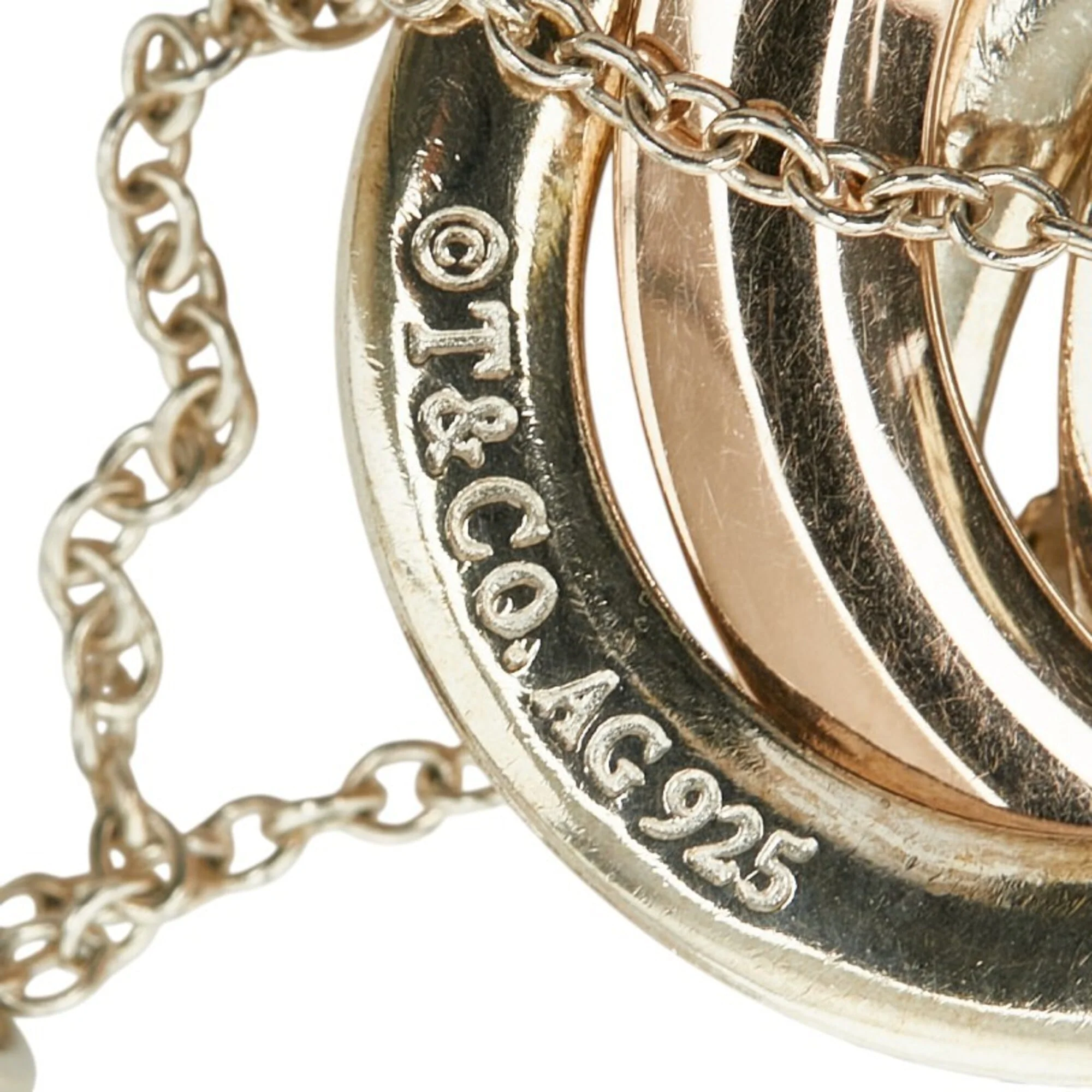 1837 Interlocking Circle Pendant Necklace Metal and Sterling Silver - Image 7