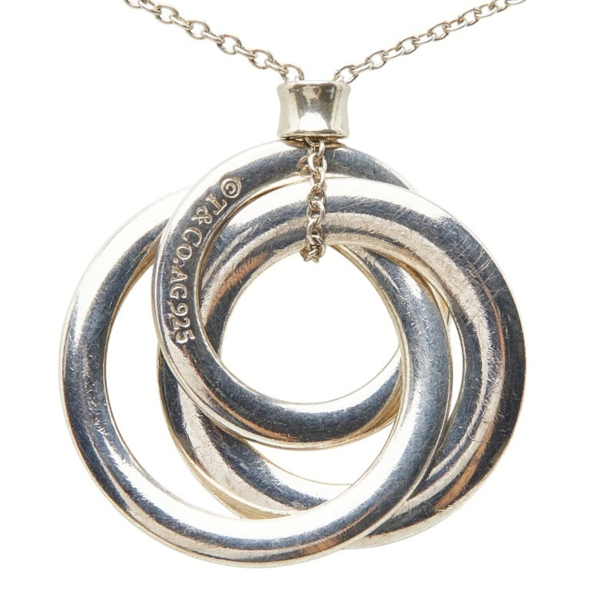 1837 Interlocking Circle Pendant Necklace Sterling Silver - Image 2