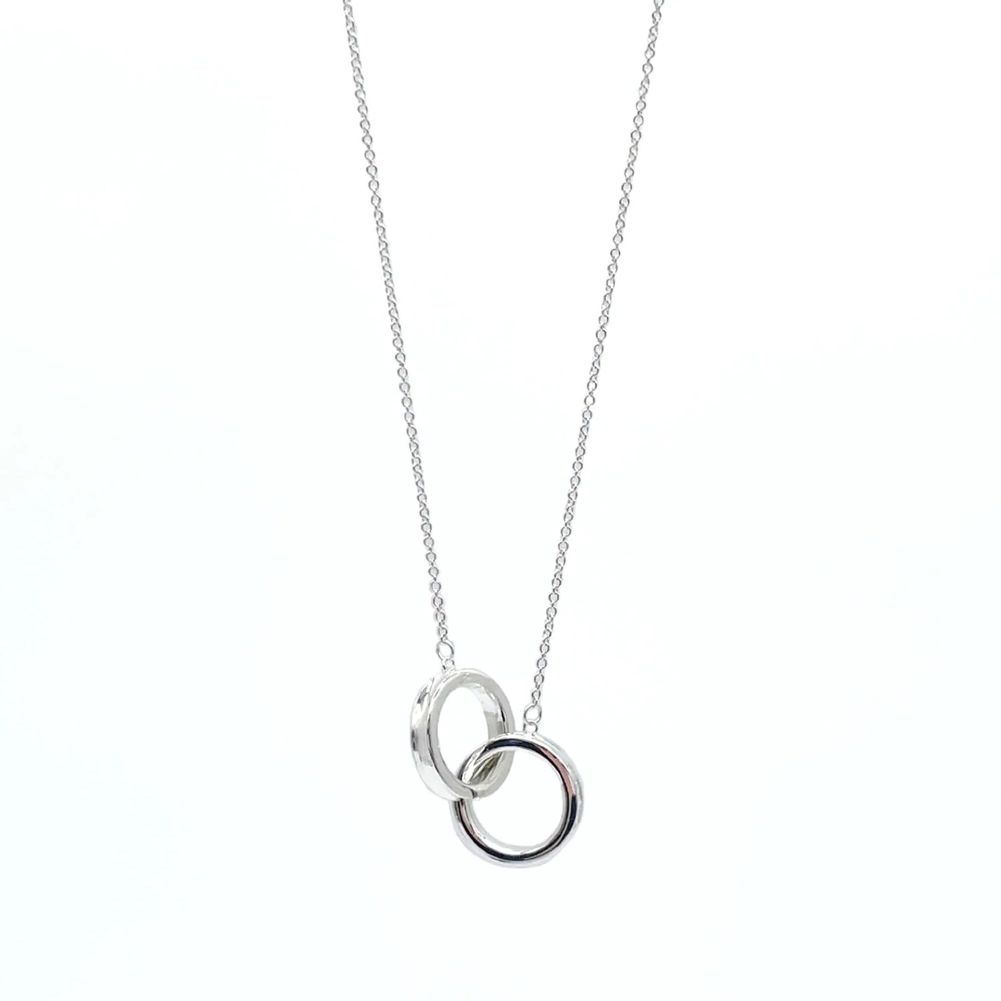 1837 Interlocking Circle Pendant Necklace Sterling Silver Small