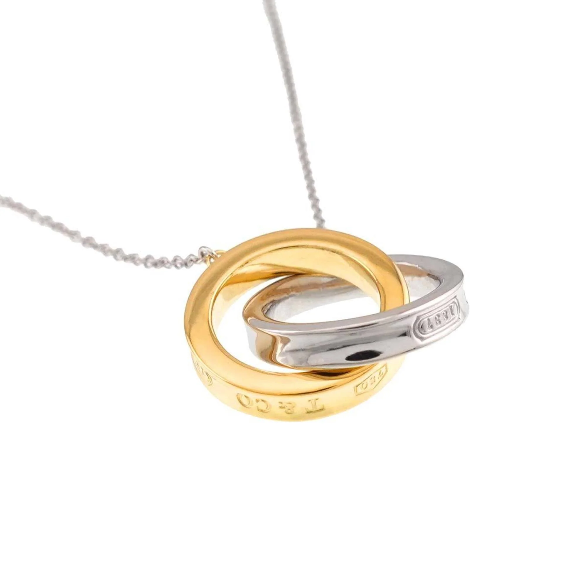 1837 Interlocking Pendant Necklace Sterling Silver and 18K Yellow Gold - Image 3