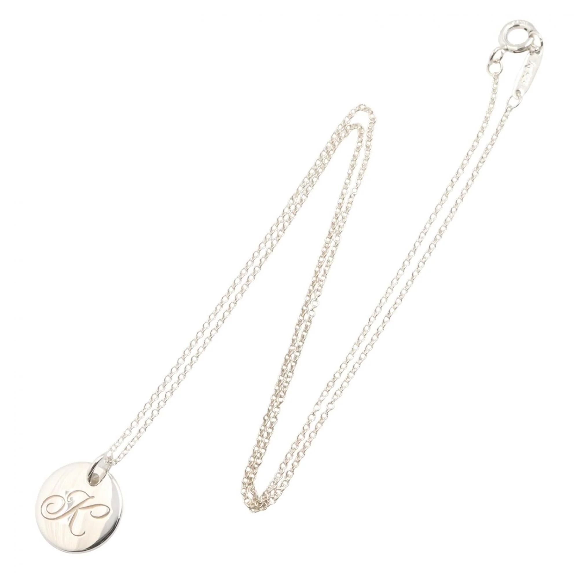 Alphabet Charm Pendant Necklace Sterling Silver - Image 2