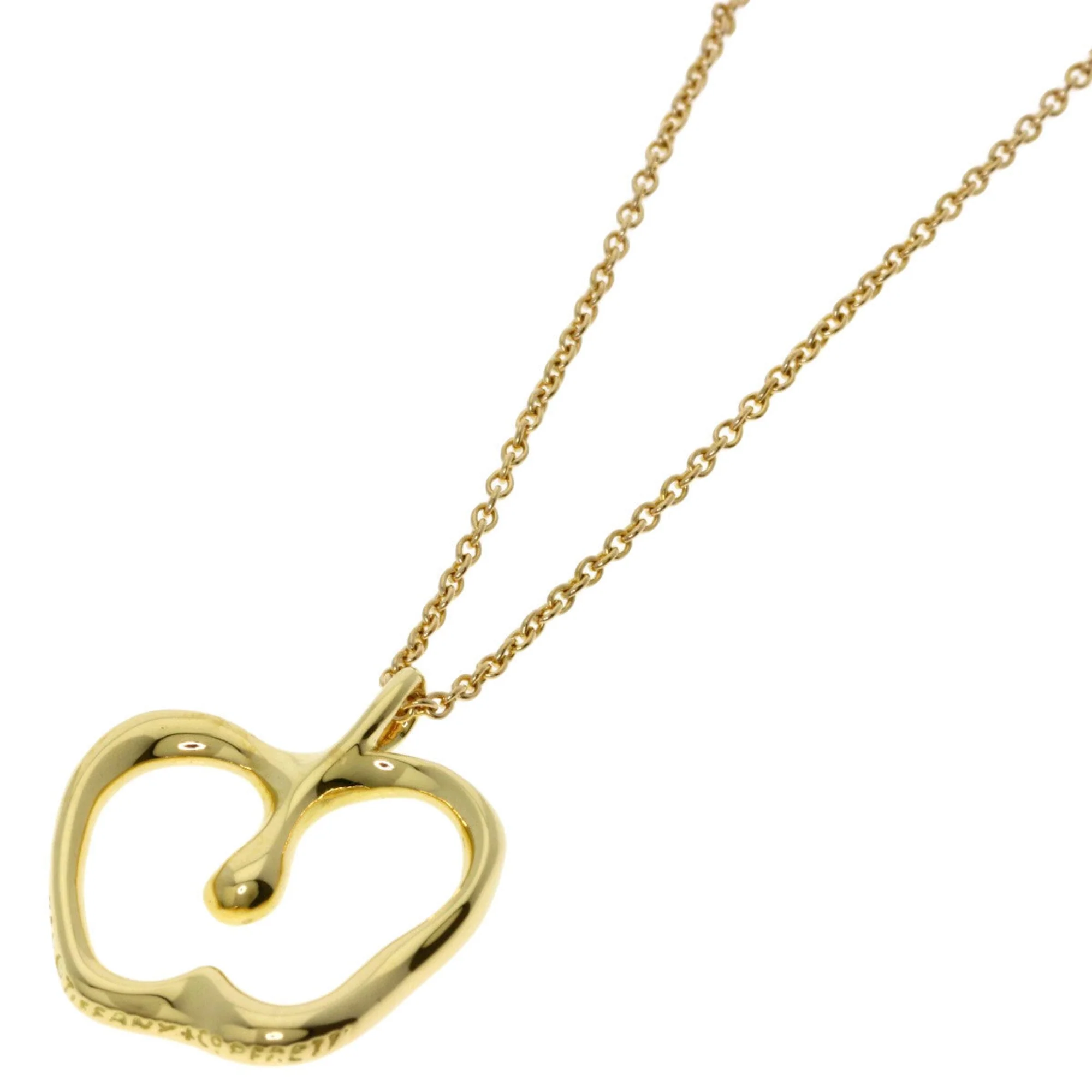 Apple Pendant Necklace 18K Yellow Gold