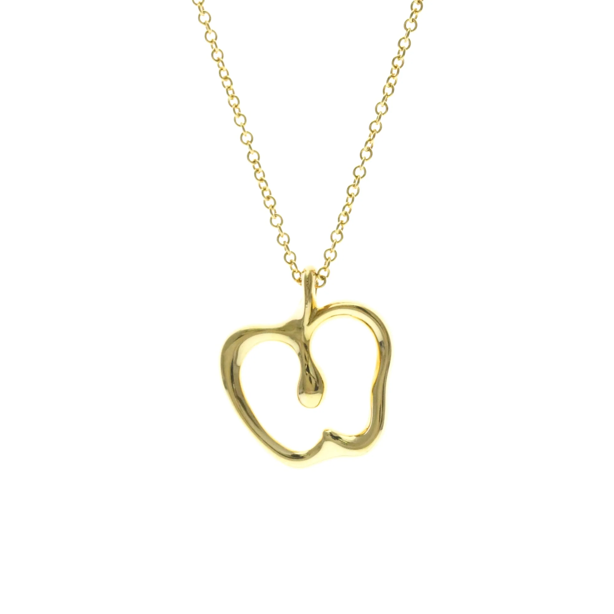 Apple Pendant Necklace 18K Yellow Gold