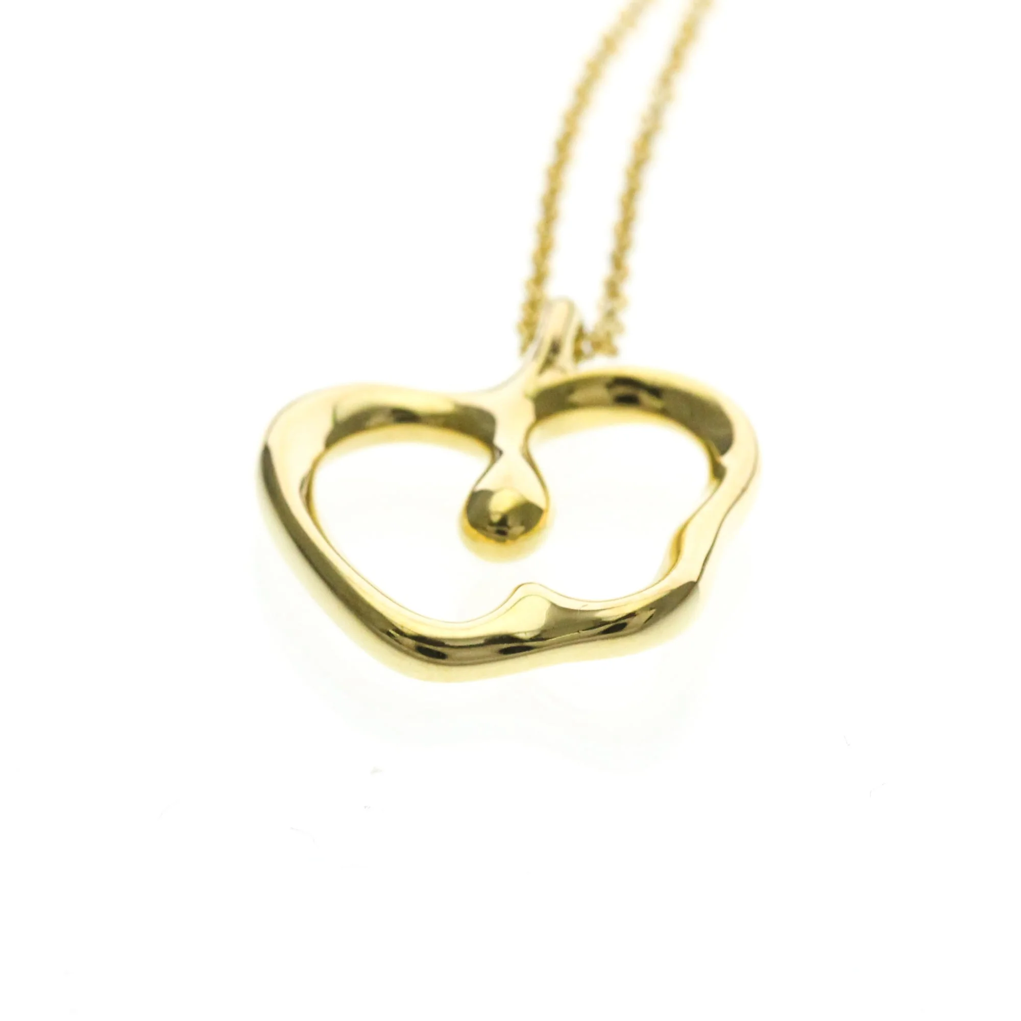 Apple Pendant Necklace 18K Yellow Gold - Image 4