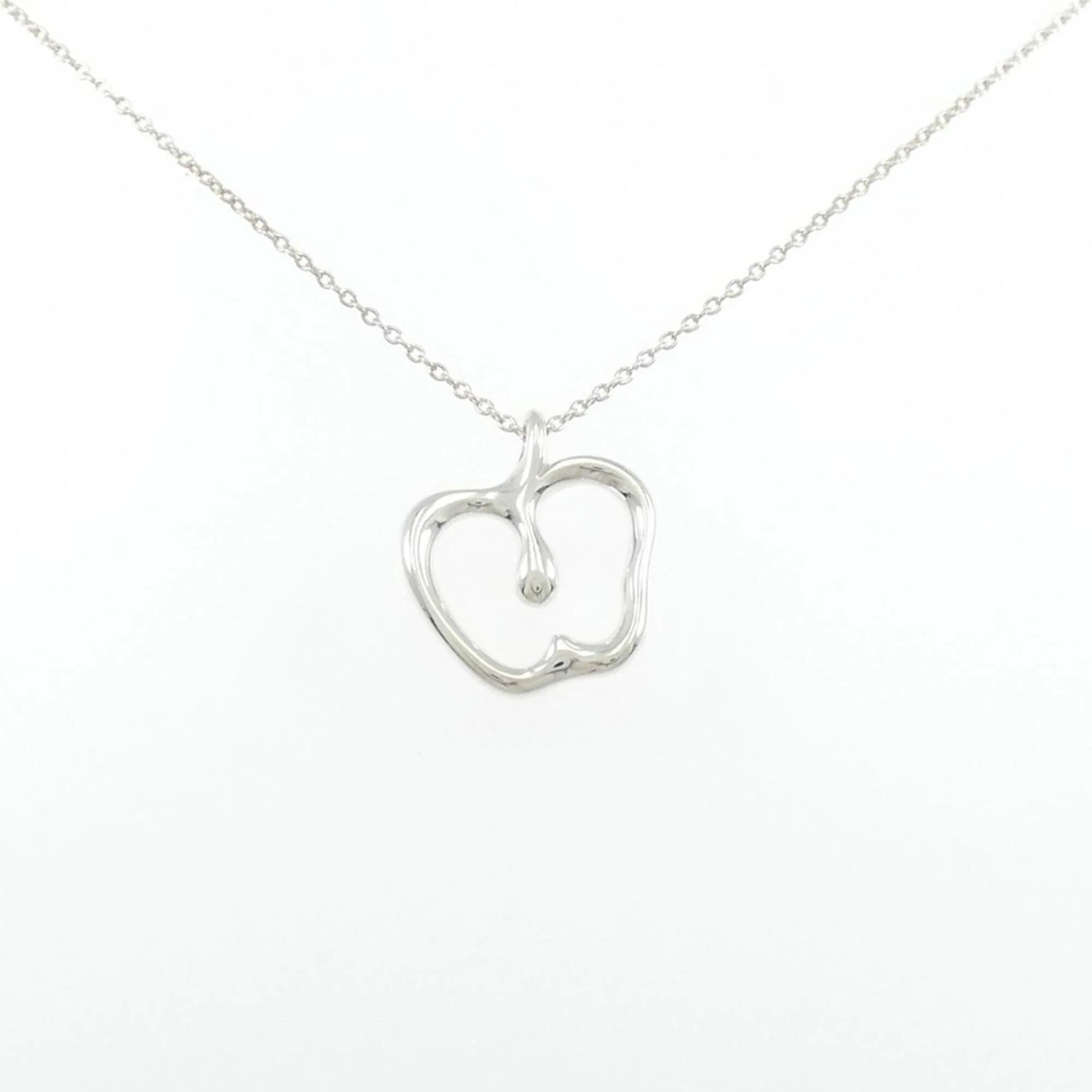 Apple Pendant Necklace Sterling Silver Small