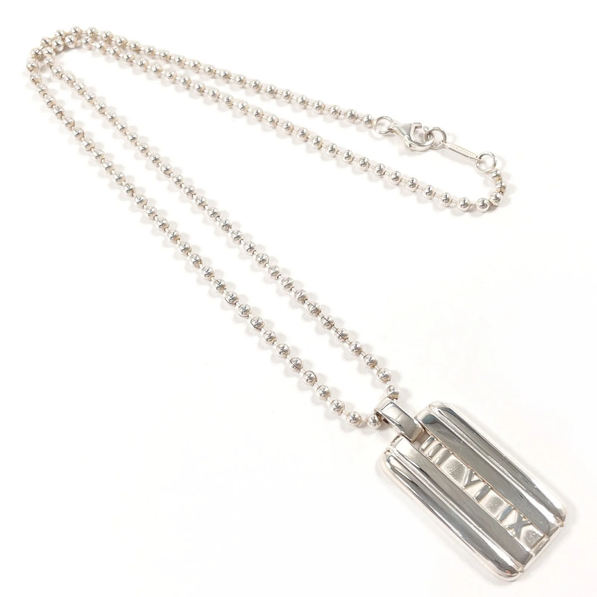 Atlas Dog Tag Pendant Necklace Sterling Silver - Image 3