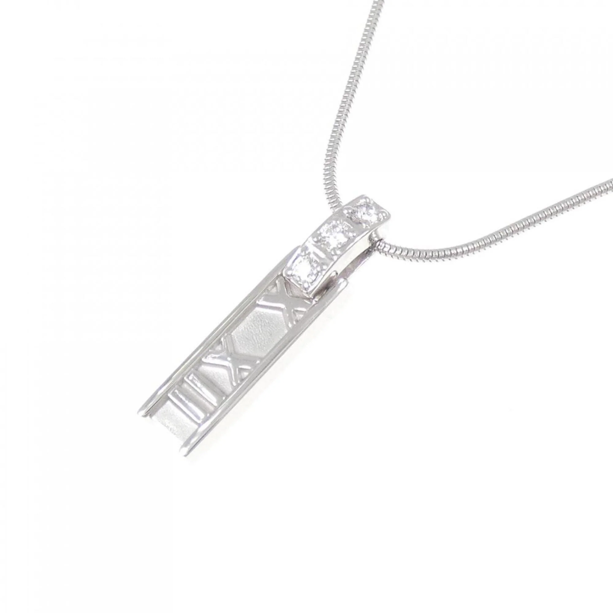Atlas Pendant Necklace 18K White Gold - Image 3