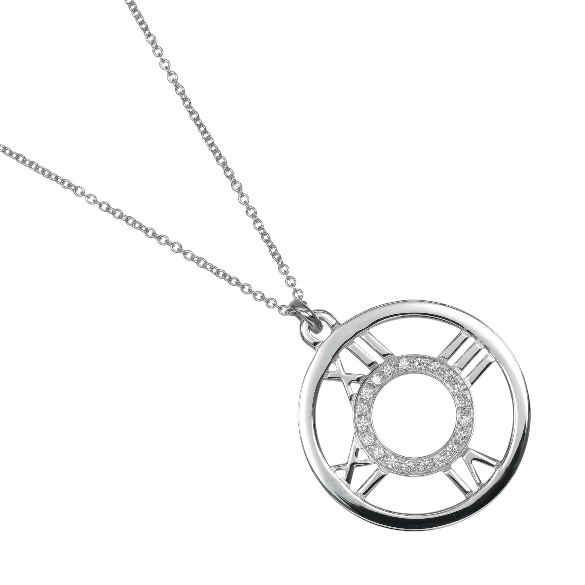 Atlas Pendant Necklace 18K White Gold