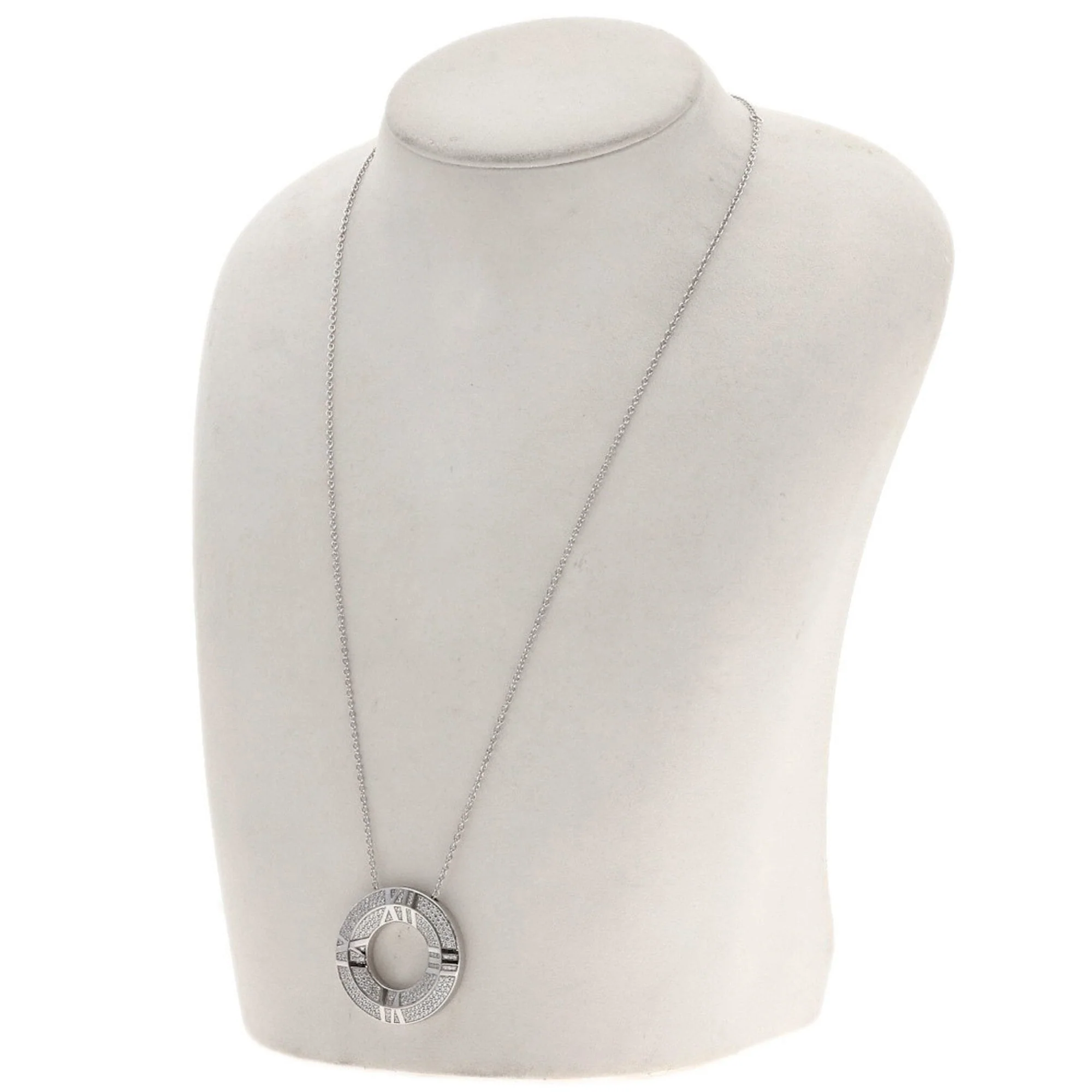 Atlas Pendant Necklace 18K White Gold - Image 4