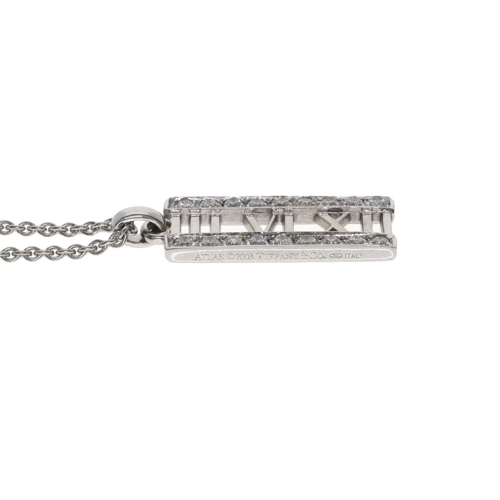 Atlas Pendant Necklace 18K White Gold - Image 4