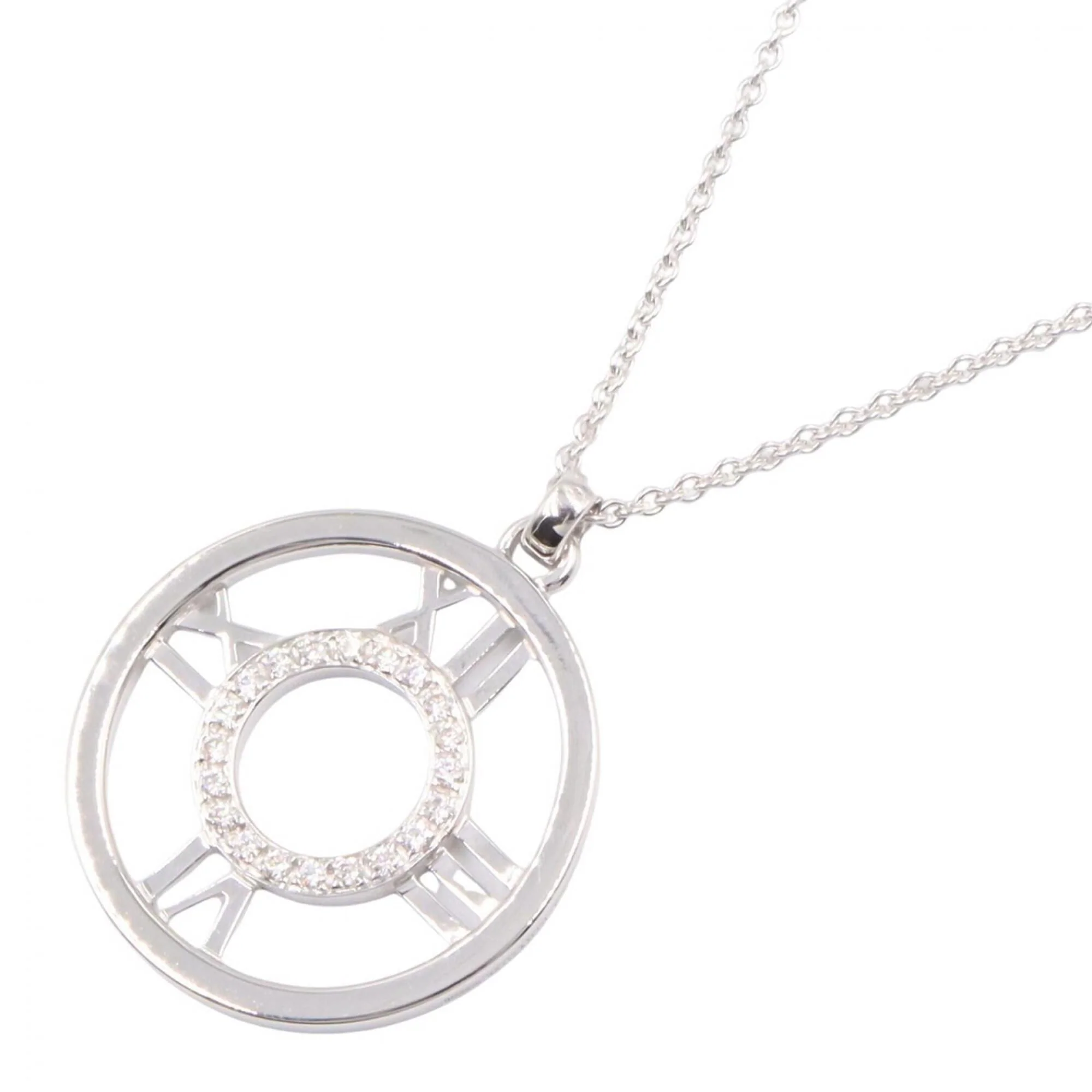 Atlas Pendant Necklace 18K White Gold