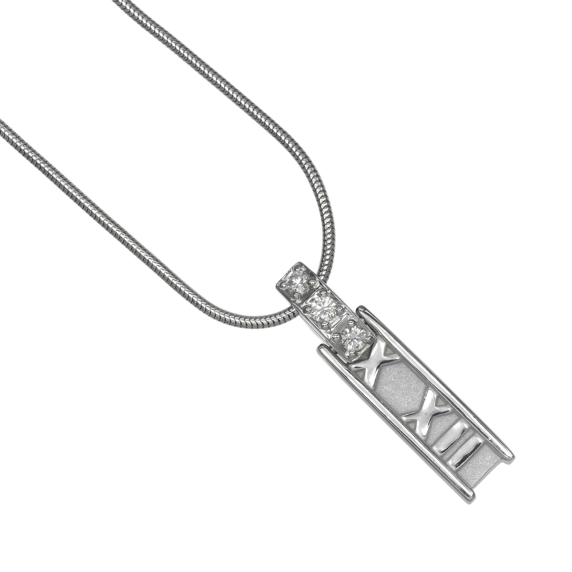Atlas Pendant Necklace 18K White Gold