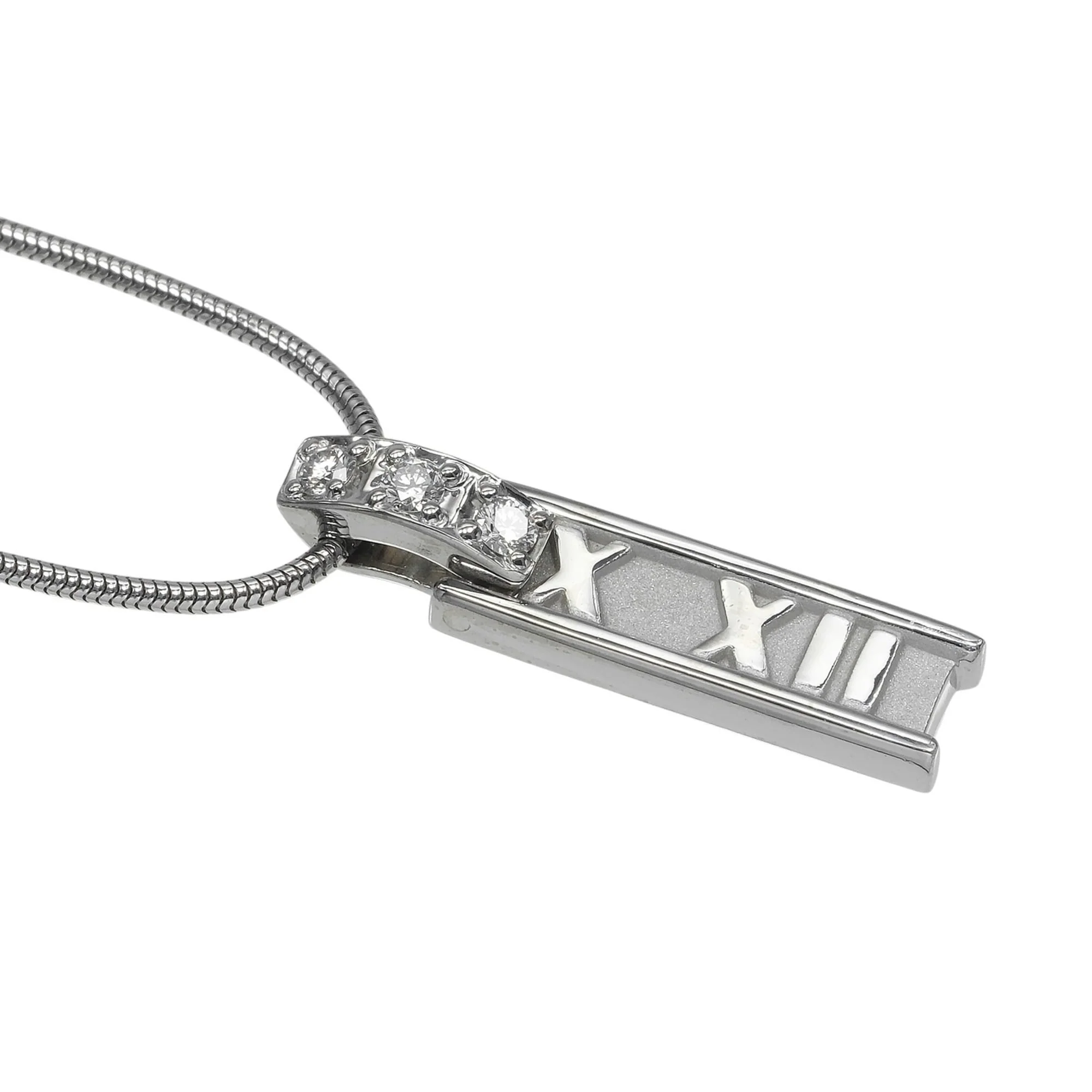 Atlas Pendant Necklace 18K White Gold - Image 4