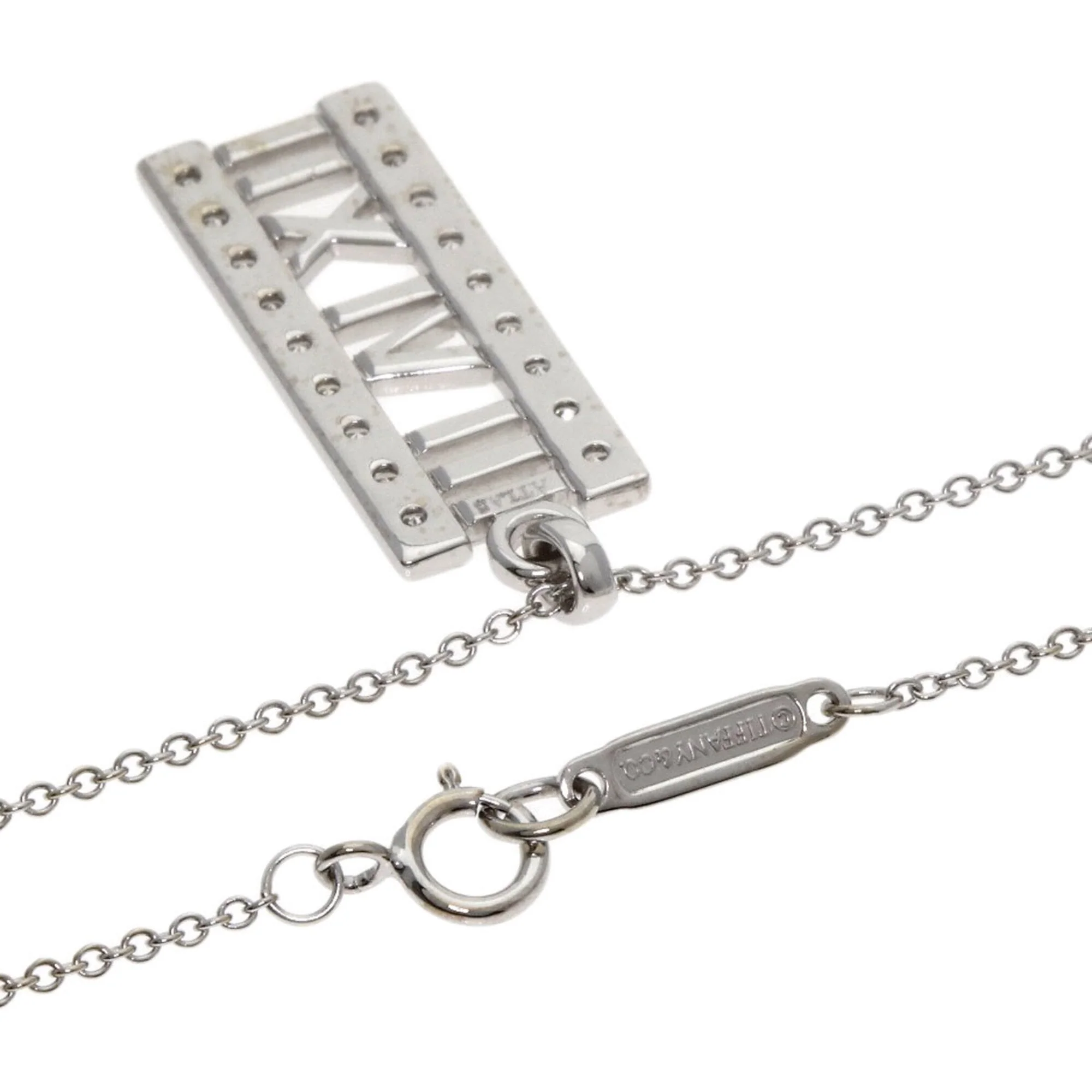 Atlas Pendant Necklace 18K White Gold - Image 2