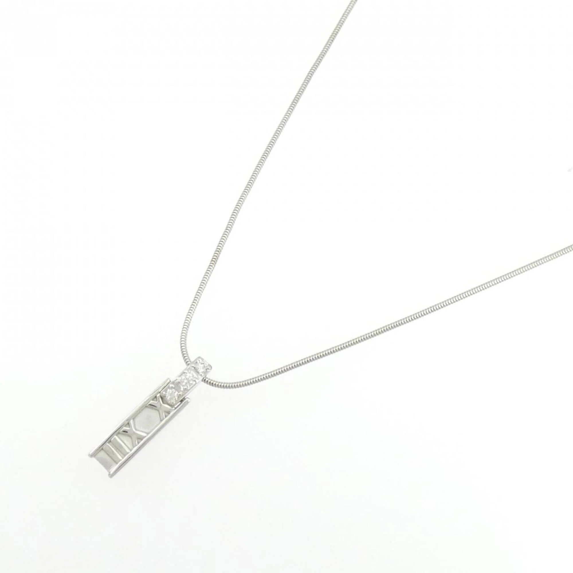 Atlas Pendant Necklace 18K White Gold - Image 2