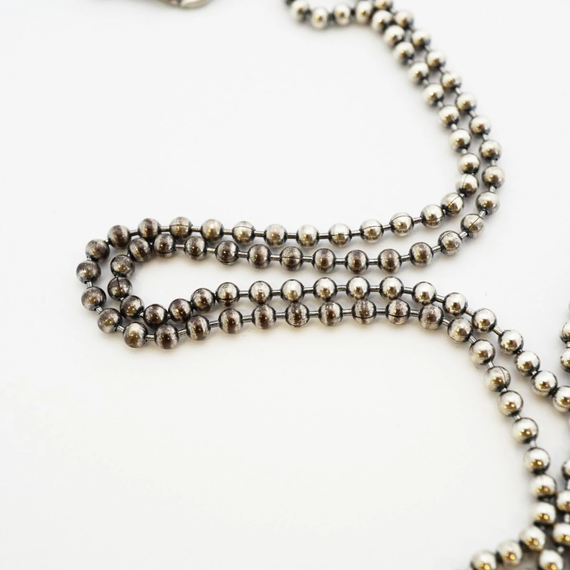 Ball Chain Oval Pendant Necklace Sterling Silver - Image 9