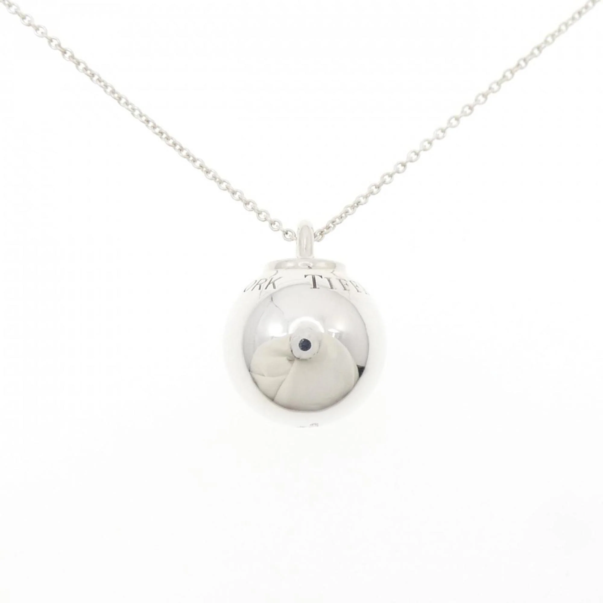 Ball Pendant Necklace Sterling Silver