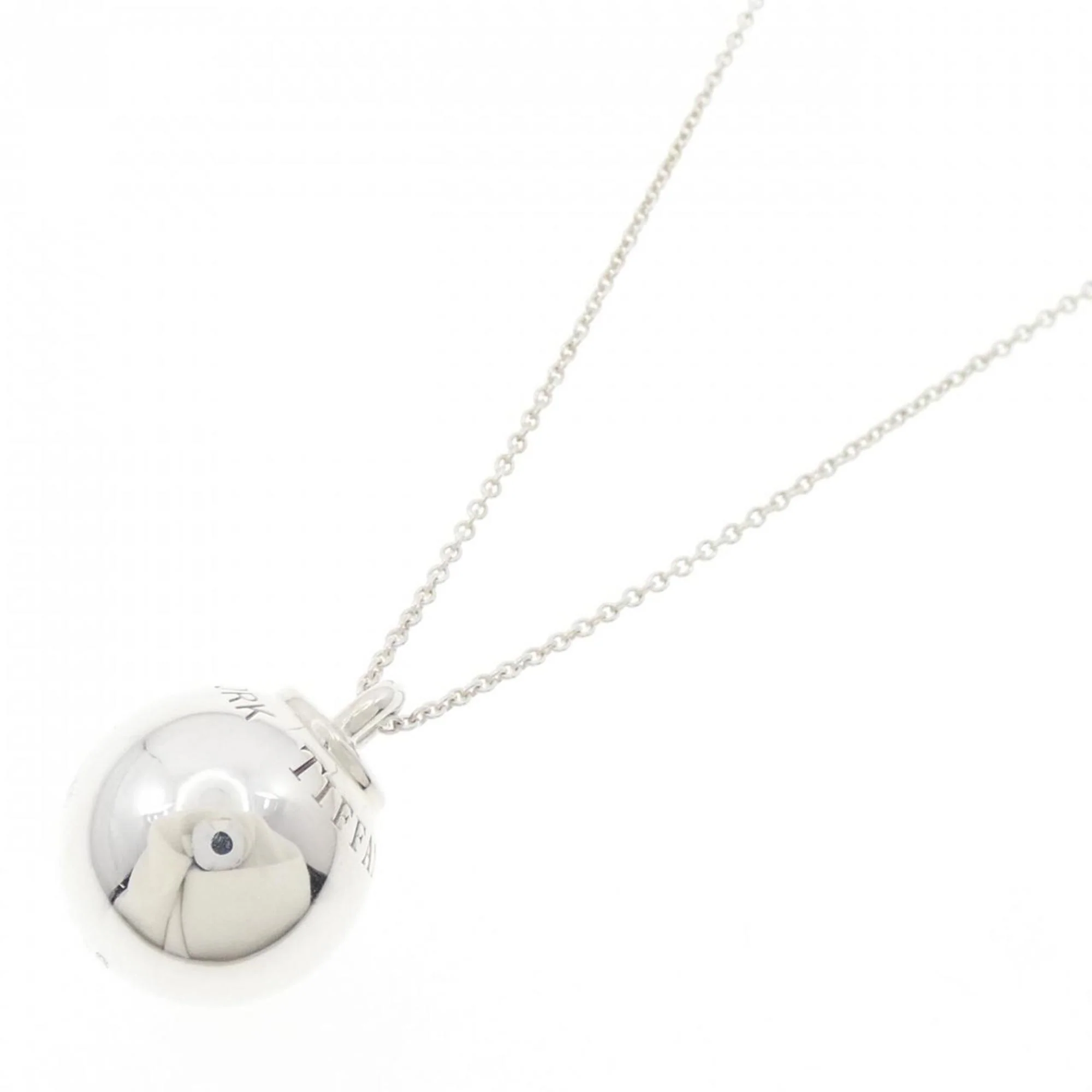 Ball Pendant Necklace Sterling Silver - Image 2