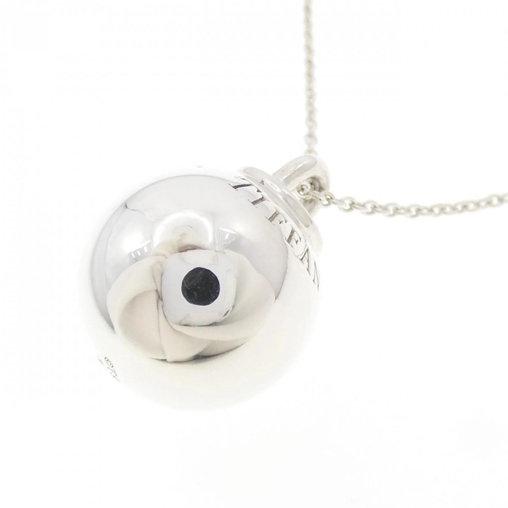 Ball Pendant Necklace Sterling Silver - Image 3