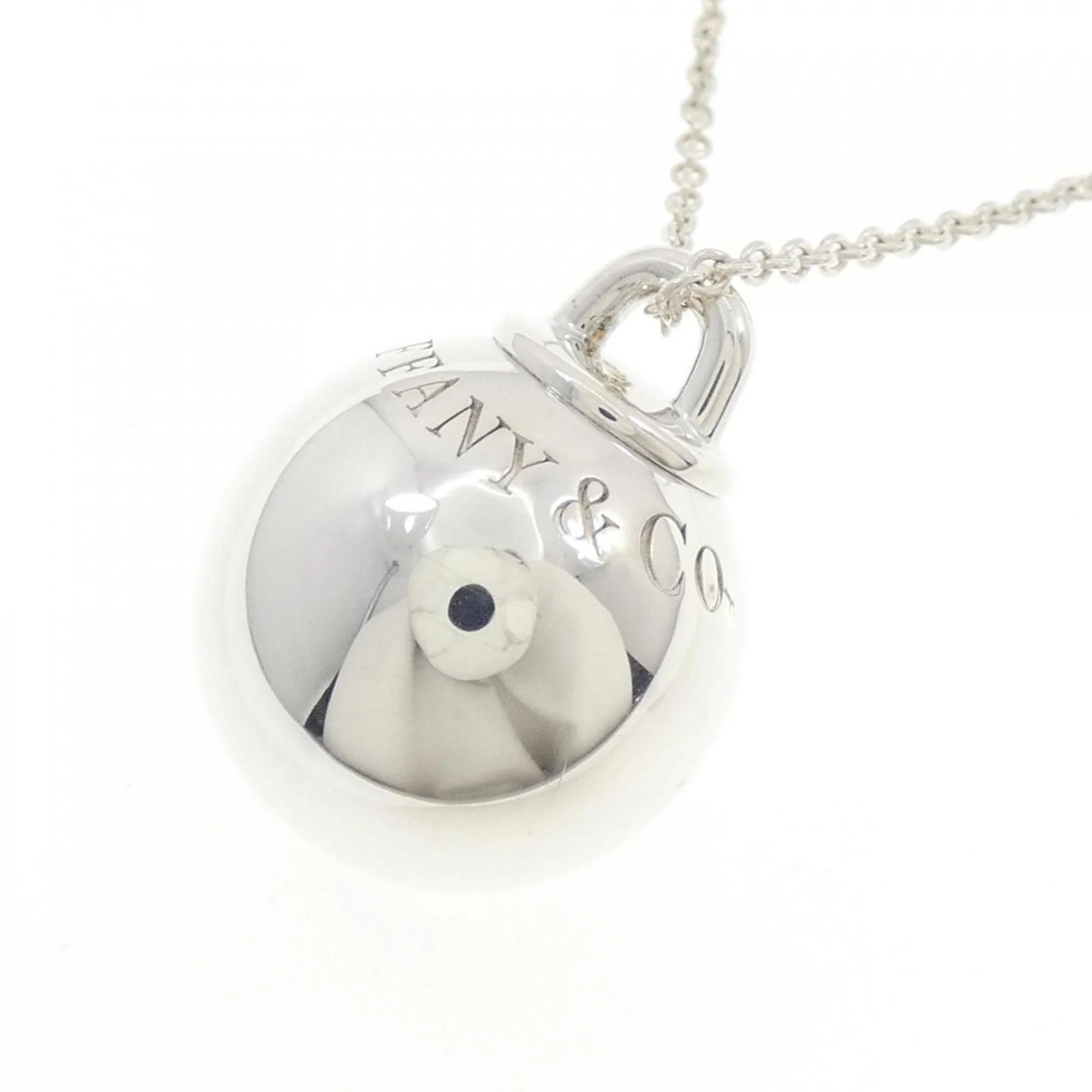 Ball Pendant Necklace Sterling Silver - Image 3