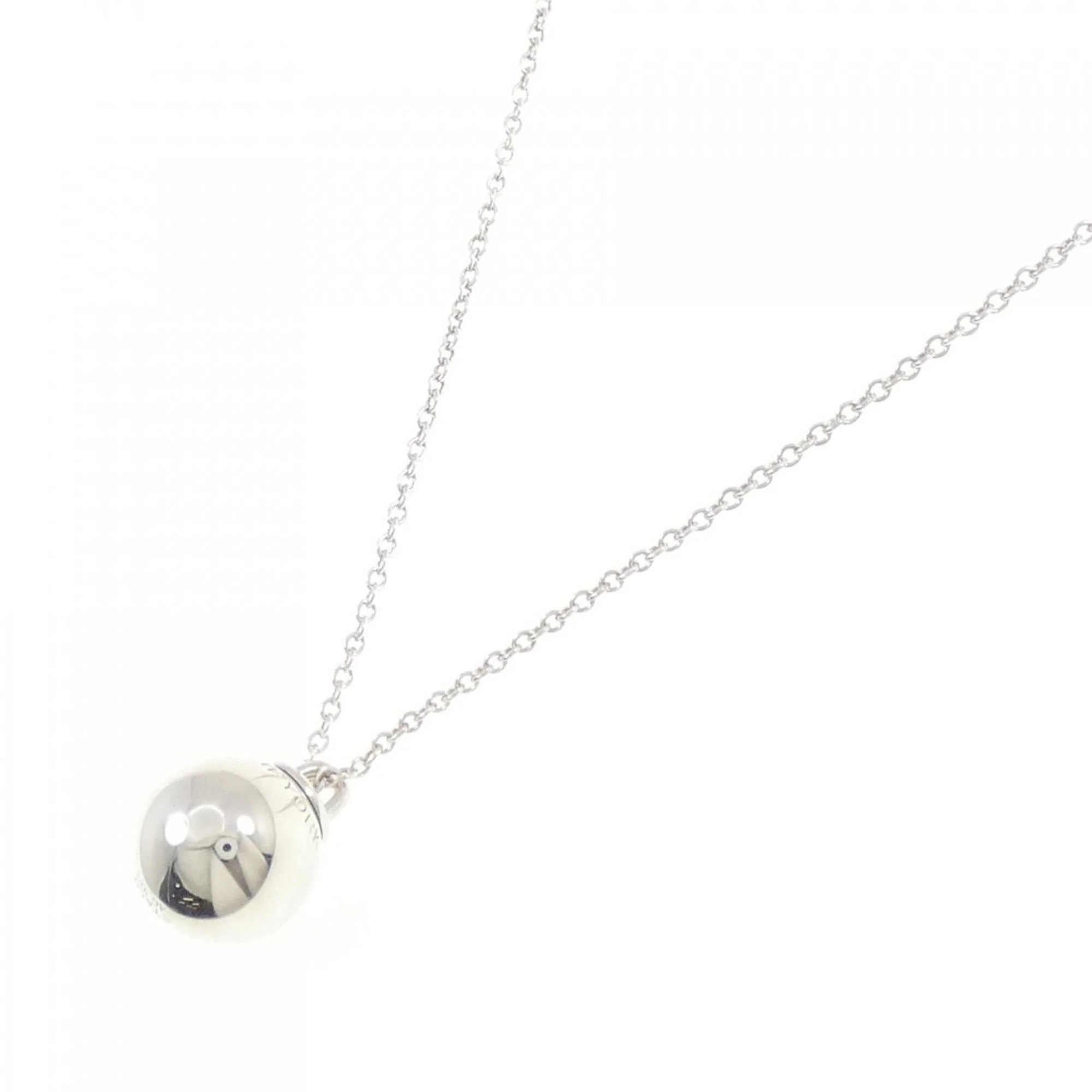 Ball Pendant Necklace Sterling Silver - Image 2