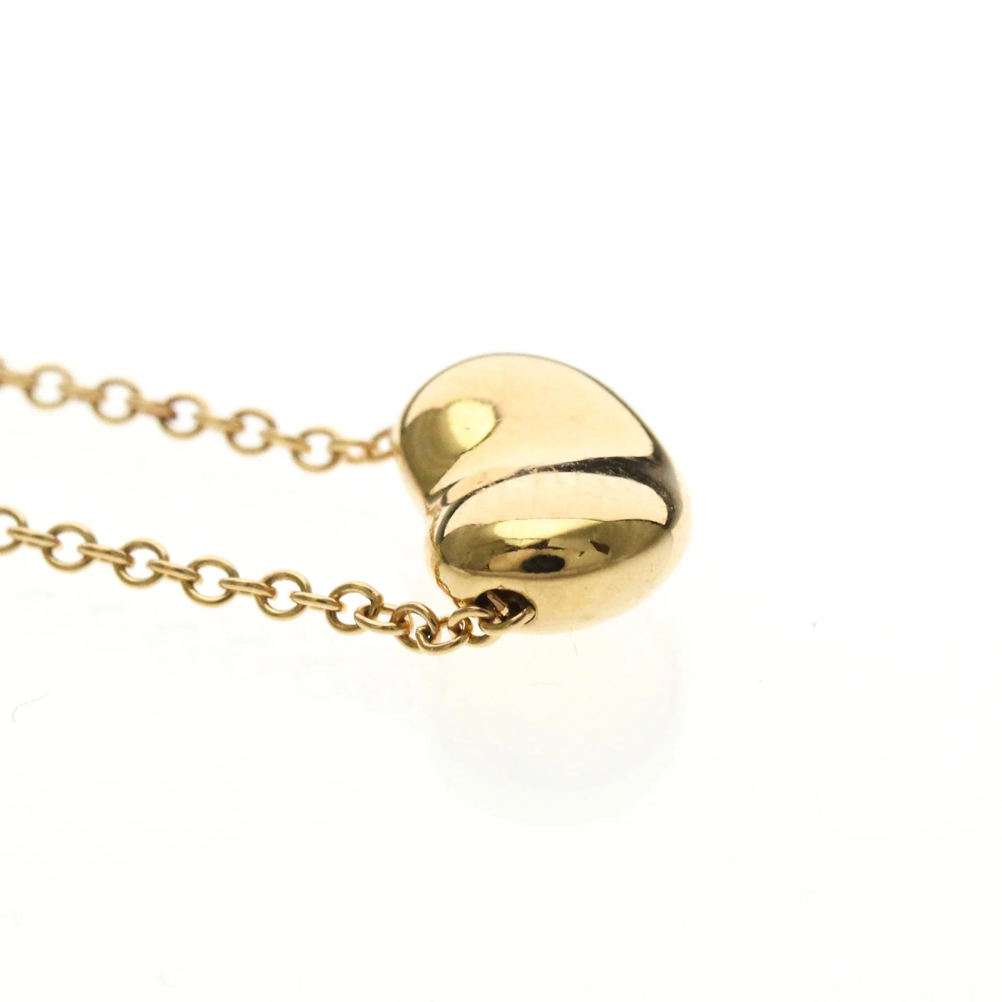 Bean Pendant Necklace 18K Rose Gold 6mm - Image 5