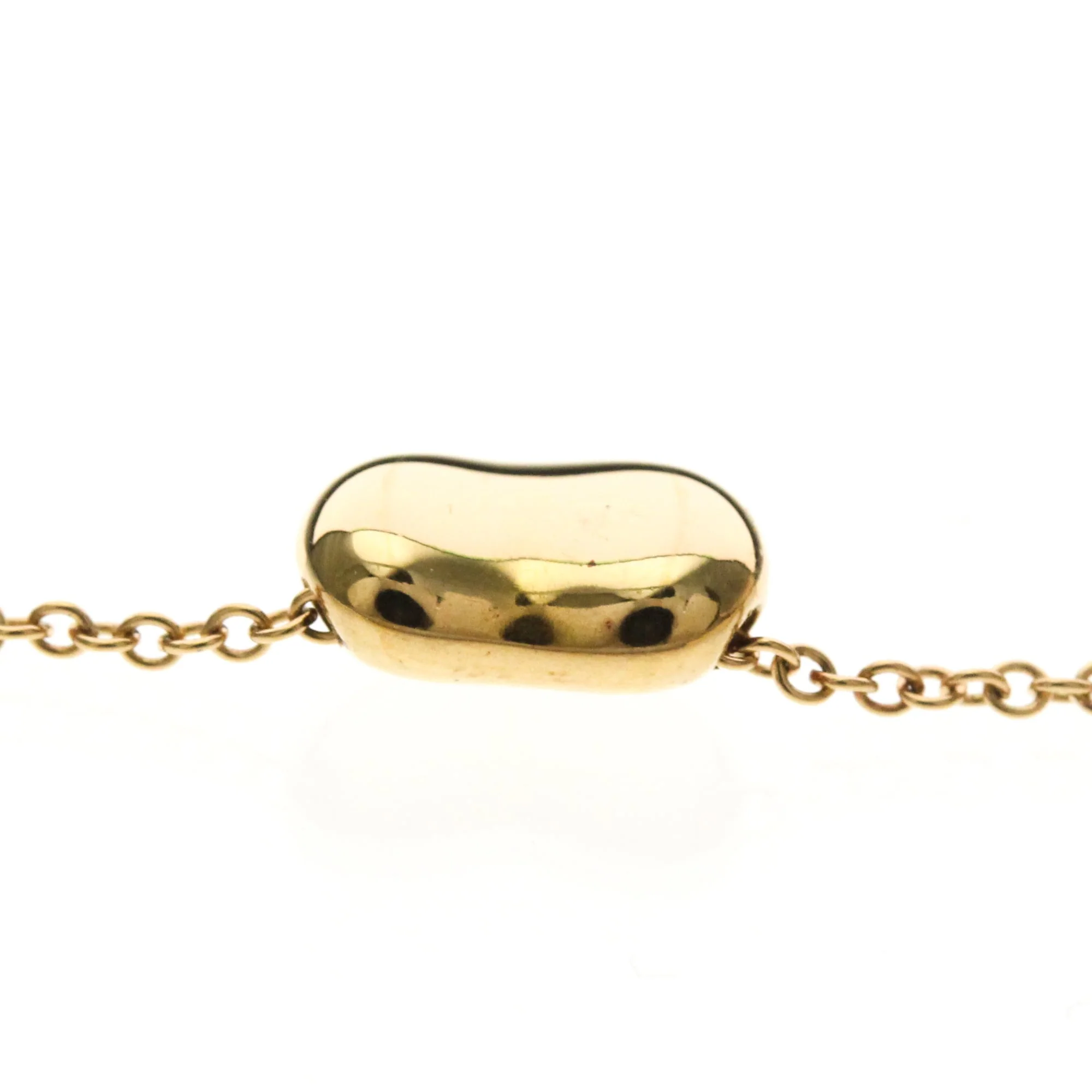 Bean Pendant Necklace 18K Rose Gold 6mm - Image 6