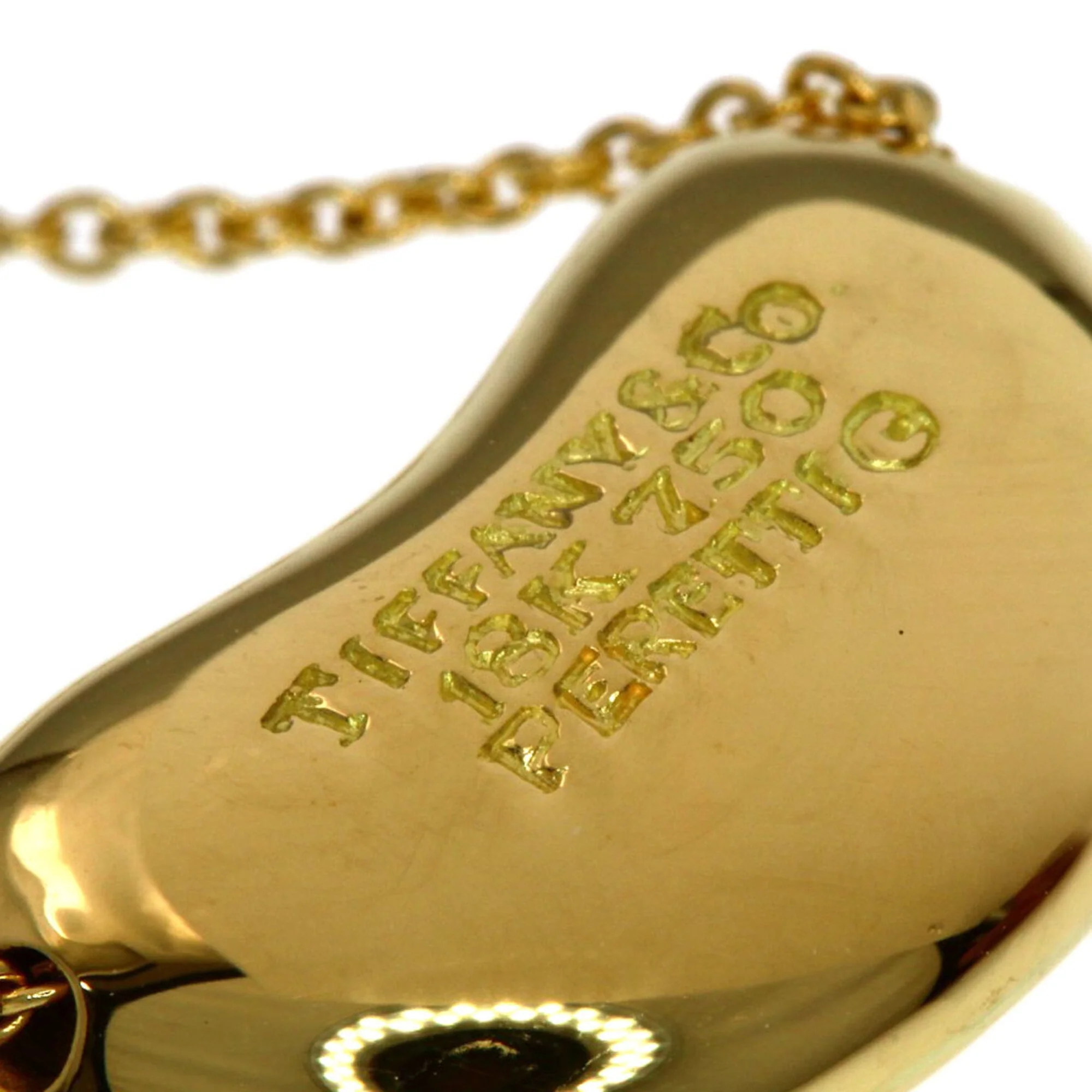 Bean Pendant Necklace 18K Yellow Gold 11.1mm - Image 5
