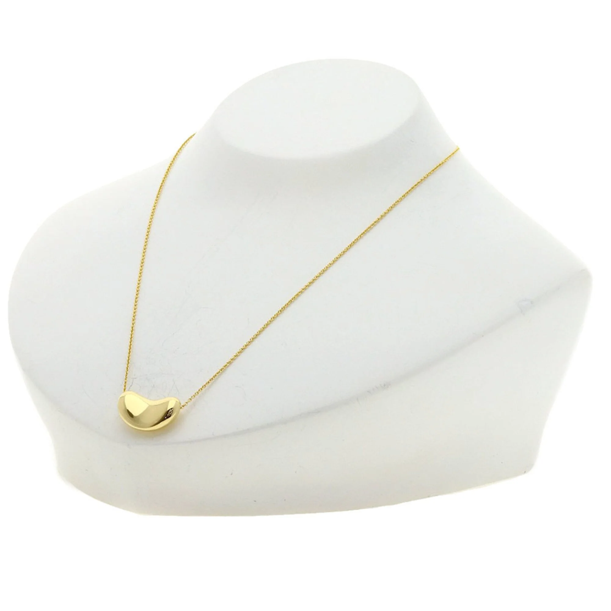 Bean Pendant Necklace 18K Yellow Gold 11.5mm - Image 4