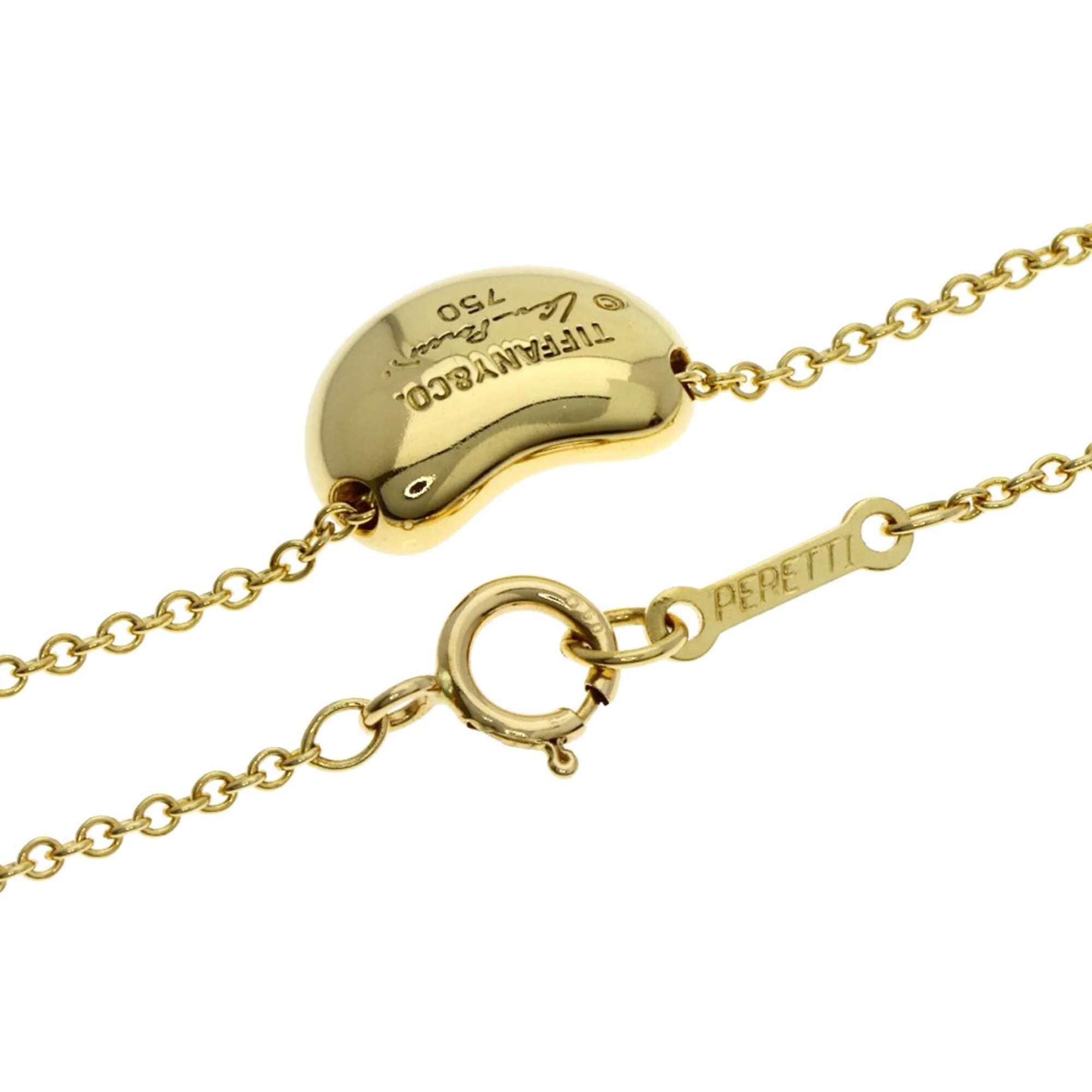 Bean Pendant Necklace 18K Yellow Gold 7.2mm - Image 2