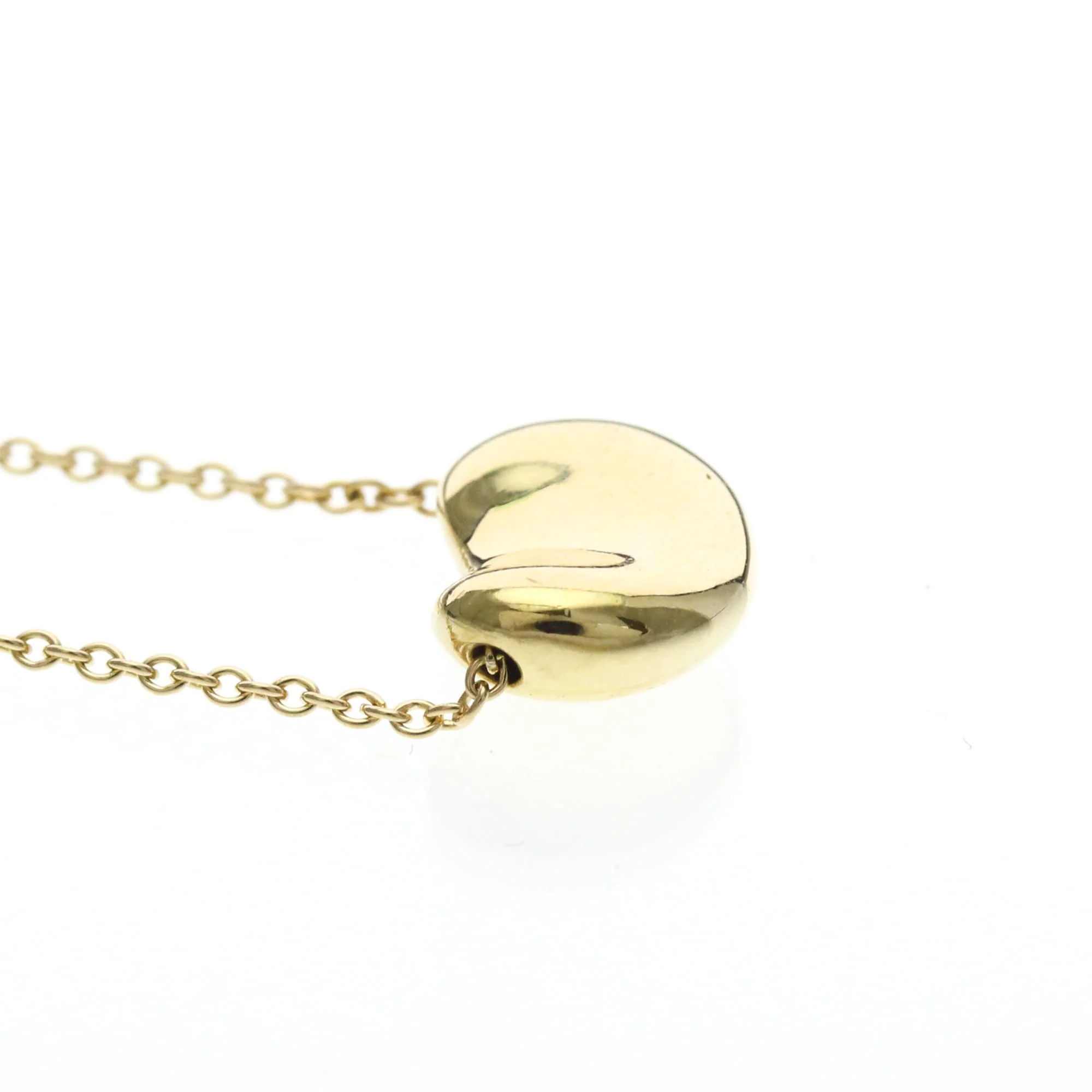 Bean Pendant Necklace 18K Yellow Gold 7.3mm - Image 5