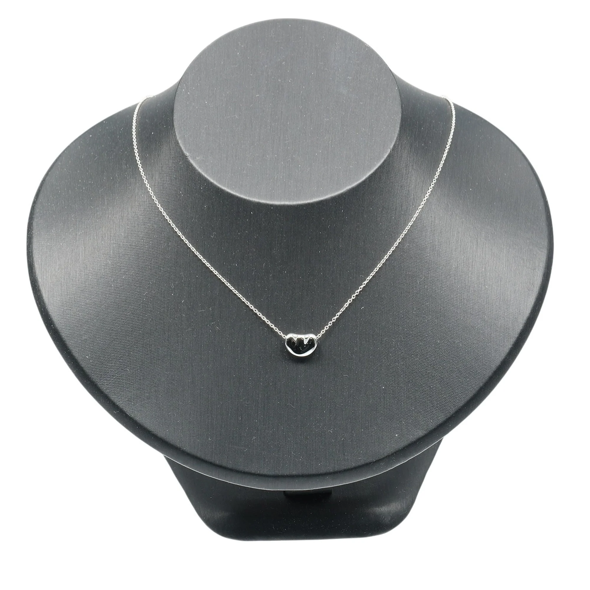 Bean Pendant Necklace Platinum 7.6mm - Image 2