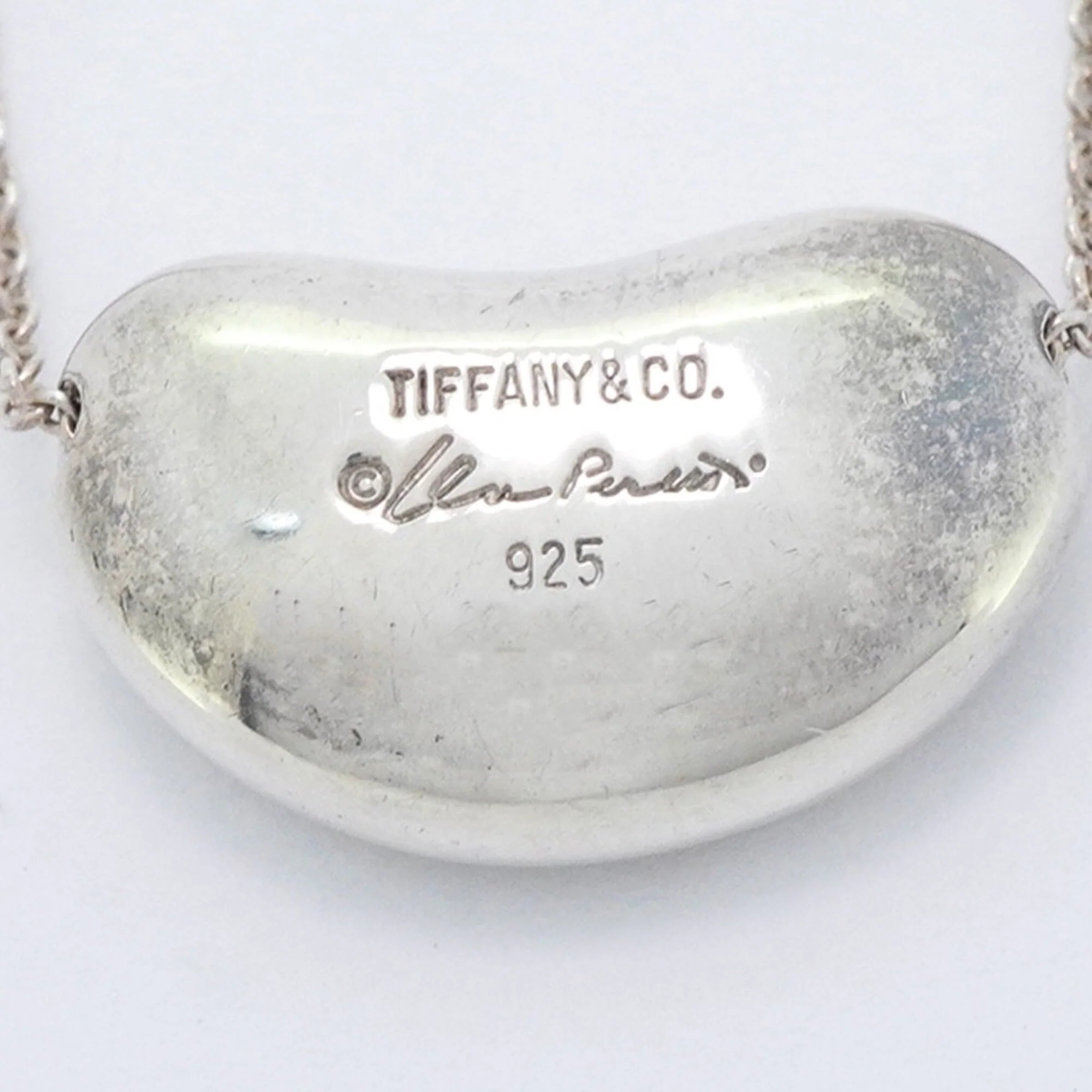 Bean Pendant Necklace Sterling Silver 11.7mm - Image 7