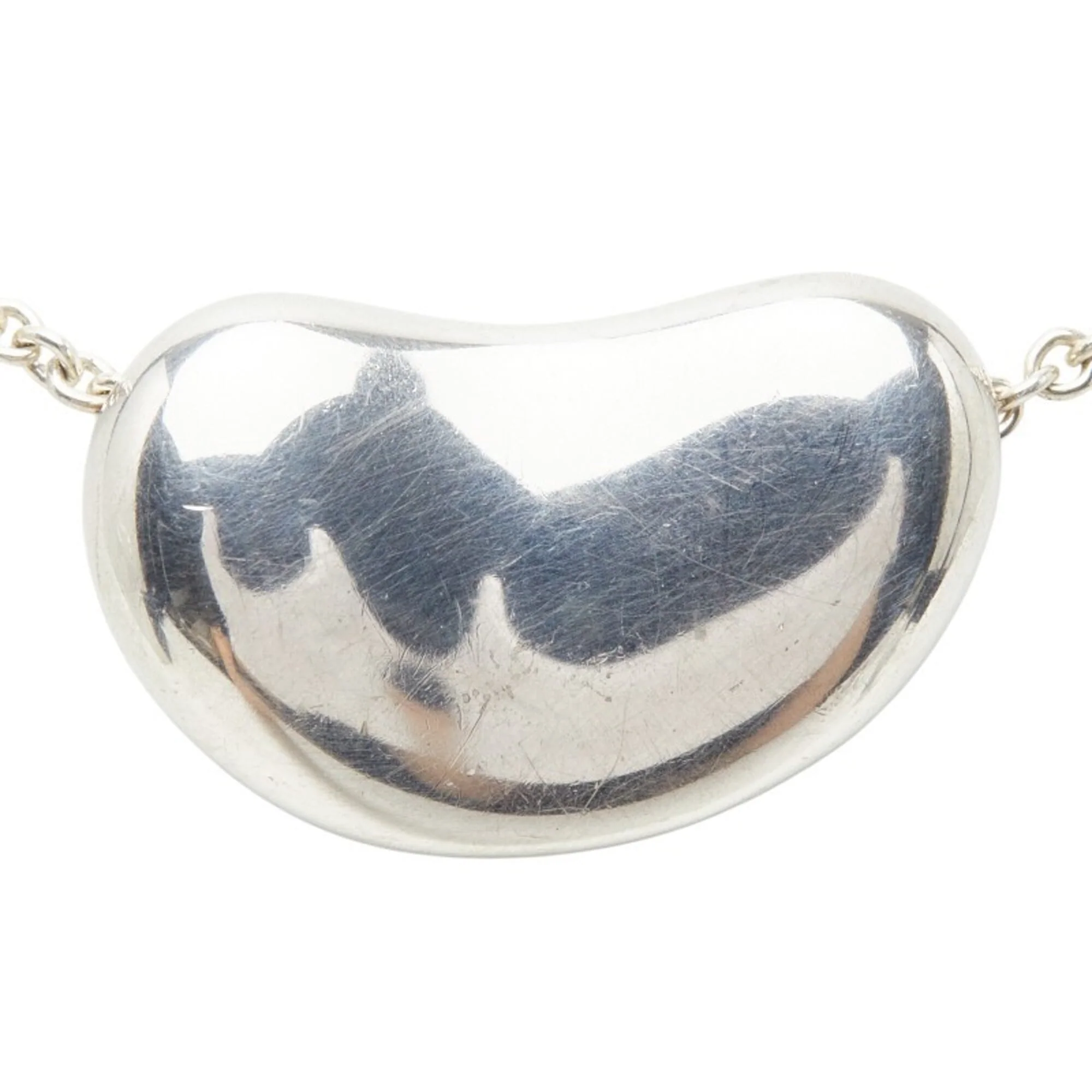 Bean Pendant Necklace Sterling Silver 12.9mm - Image 2