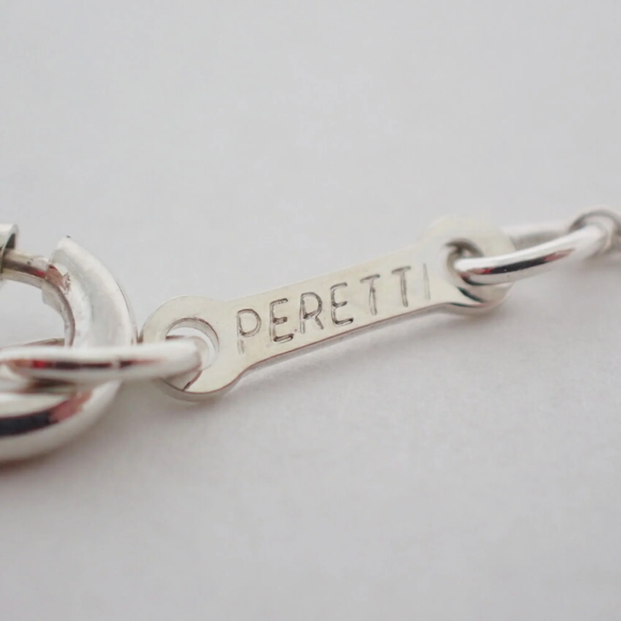 Bean Pendant Necklace Sterling Silver 12mm - Image 8