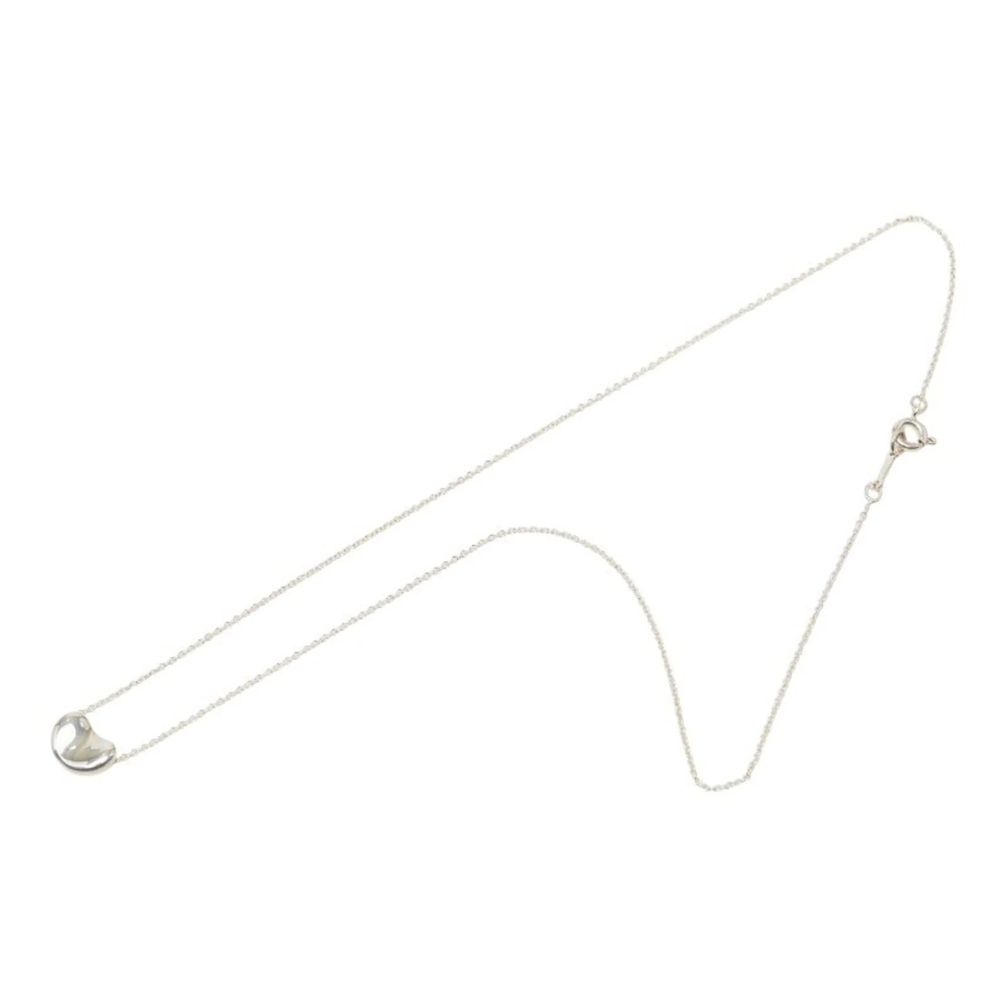 Bean Pendant Necklace Sterling Silver 7.6mm - Image 4